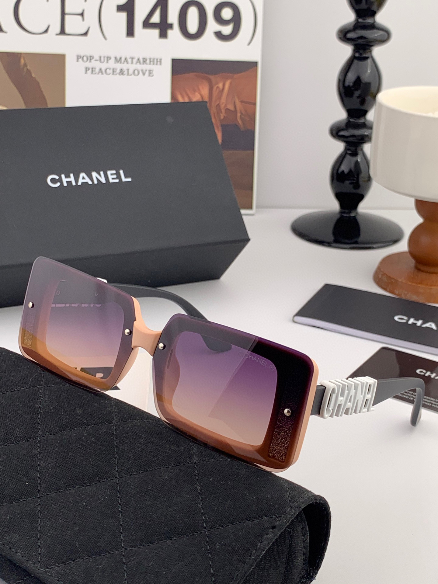   CHANEL香奈儿 2025年开春新款  潮爆流款 时尚圆框太阳镜 高品质 佩戴舒适 网红潮墨款镜 