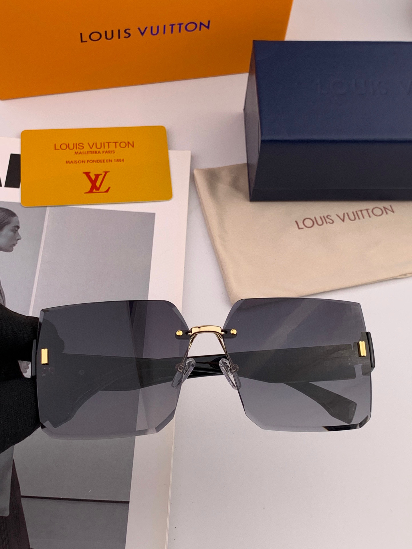  LV  2025开春新款  潮流爆款 时尚方框太阳镜 高品质 佩戴舒适 网红潮款墨镜 型号L50217