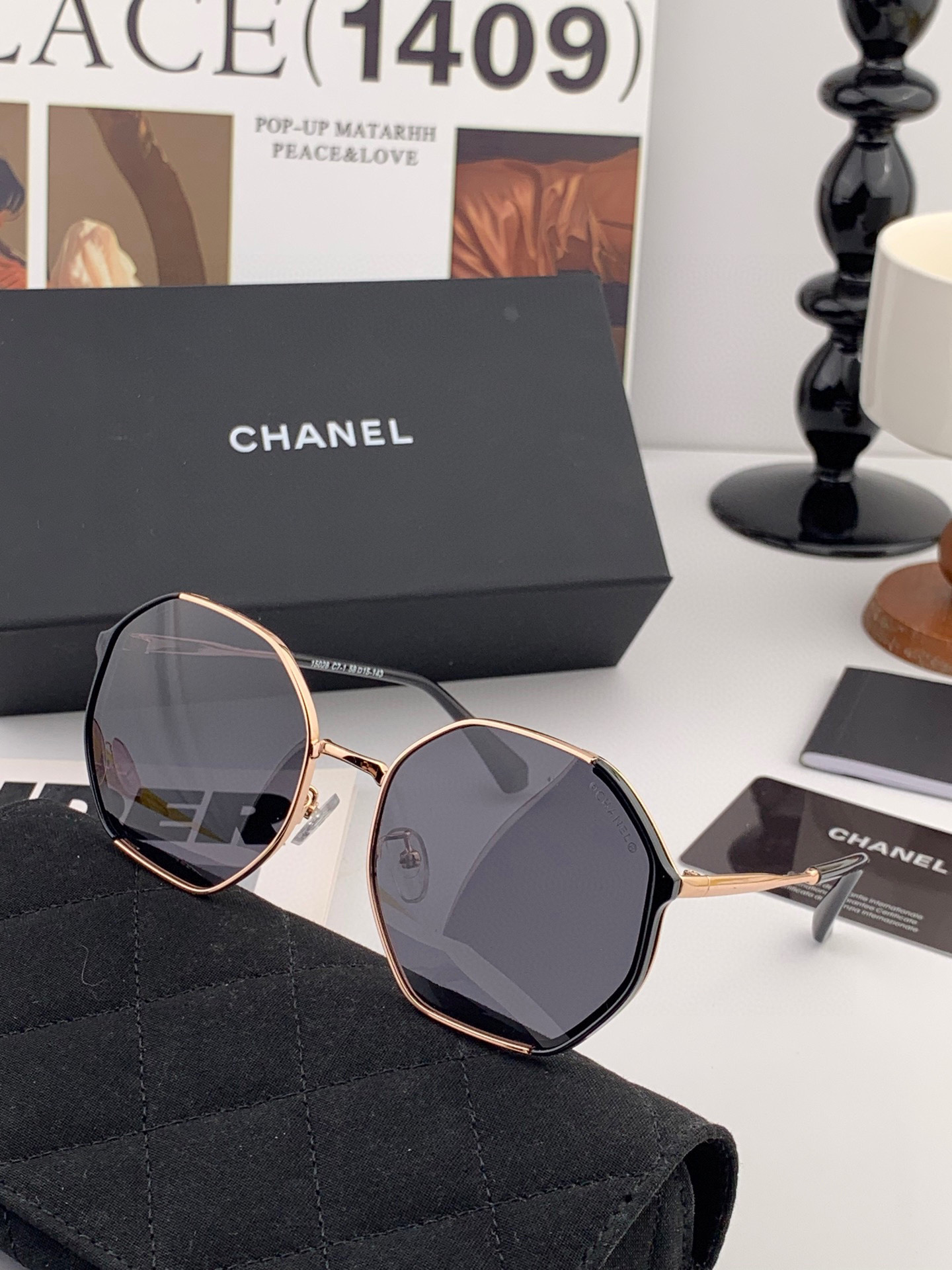 香奈儿🔺Chanel🔻2025官方众多明星同款色香奈儿‼‼新款大框偏光墨镜 🌈🌈宝丽来超清偏光太阳镜🔝🔝