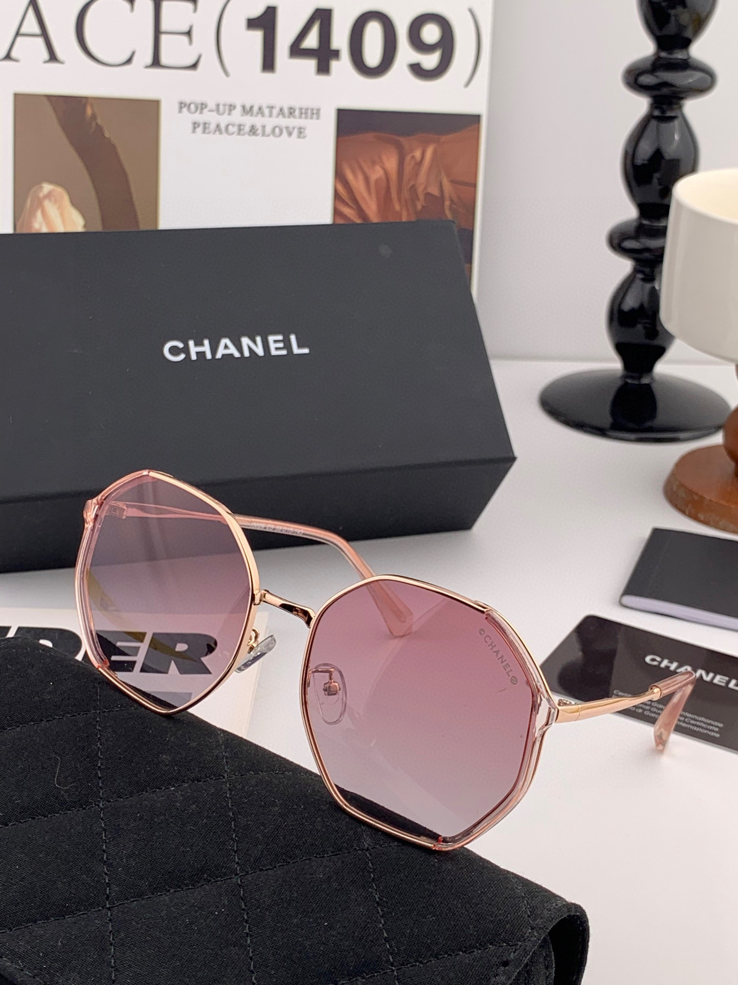 香奈儿🔺Chanel🔻2025官方众多明星同款色香奈儿‼‼新款大框偏光墨镜 🌈🌈宝丽来超清偏光太阳镜🔝🔝