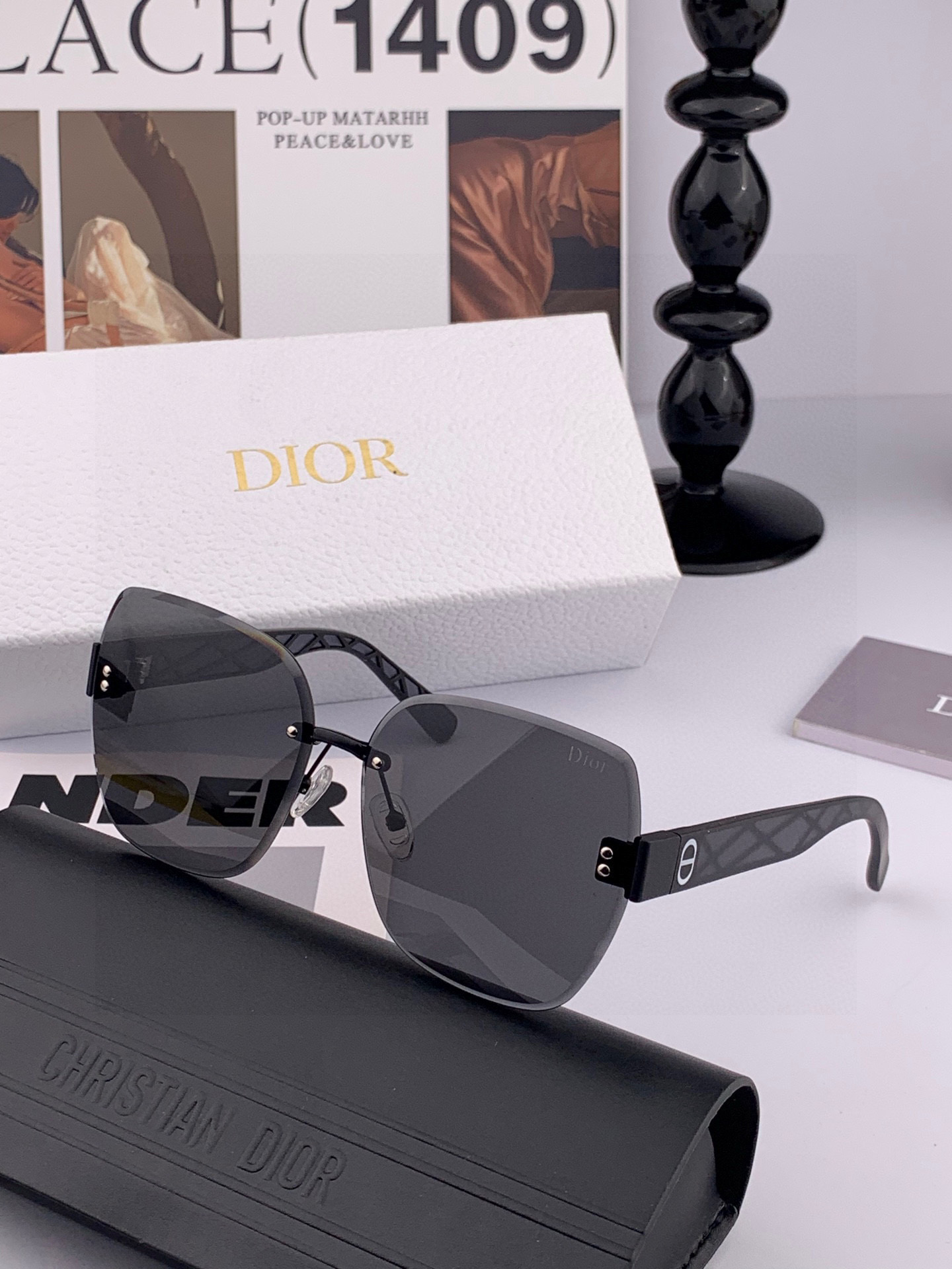  🔺 【DIOR-迪奥尼龙偏光太阳镜】2025开春新款 潮流爆款 时尚方框偏光太阳镜 高品质 佩戴舒适 