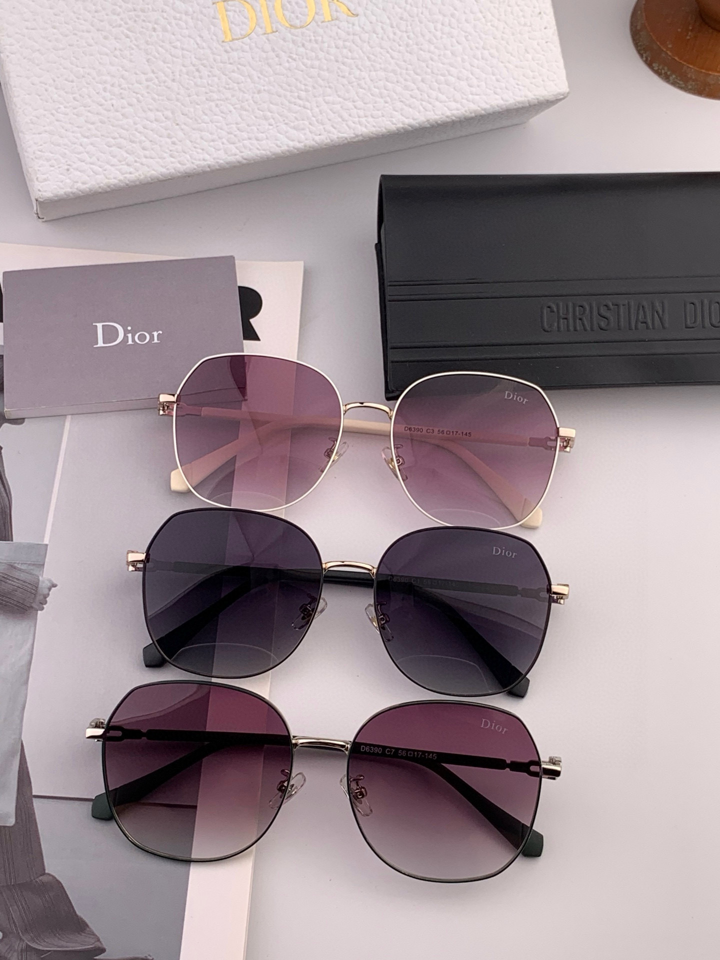  【DIOR】2025新款潮流爆款 时尚方框太阳镜 佩戴舒适 网红潮款墨镜  女士高清加厚偏光太阳镜🕶