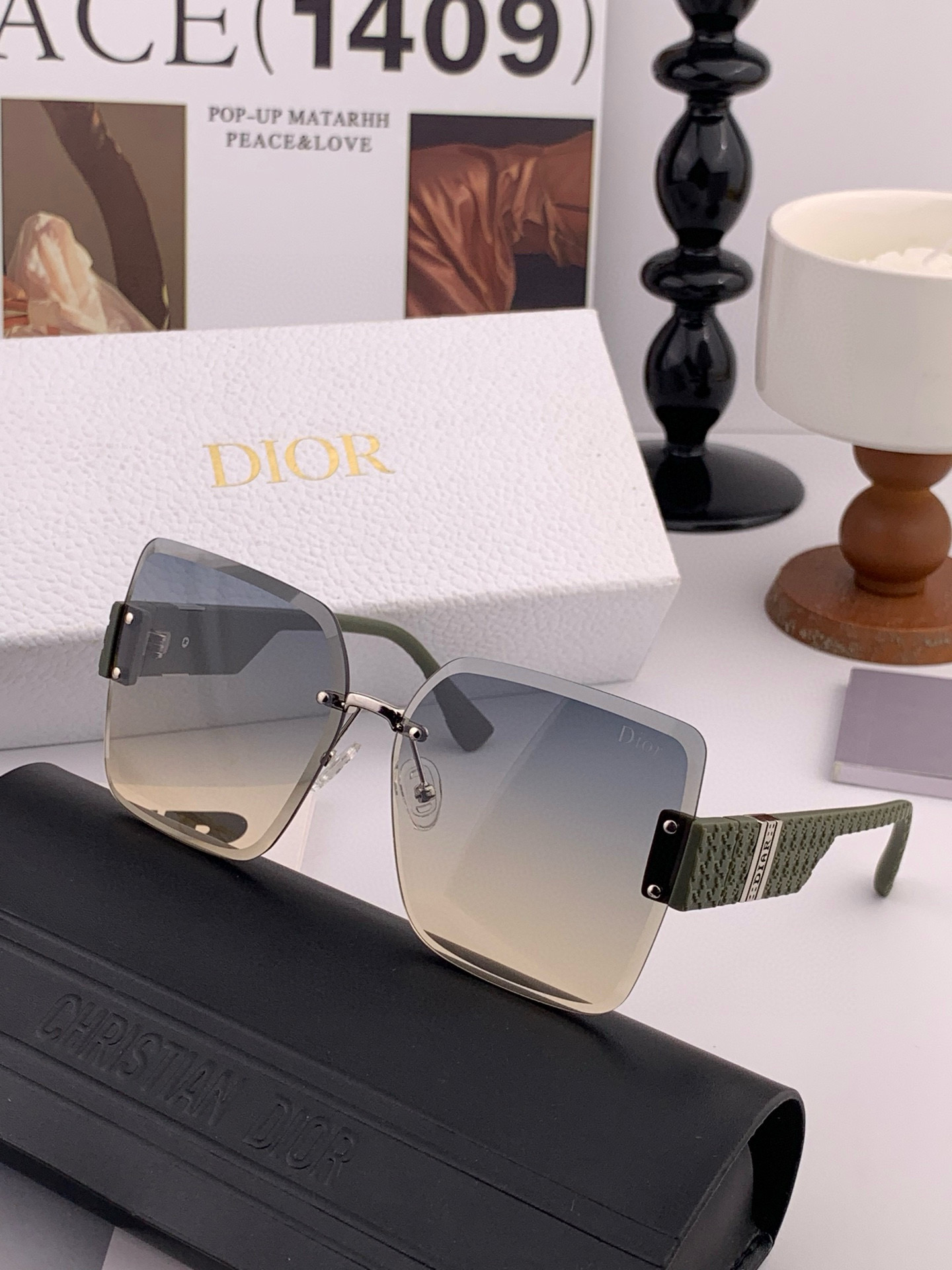 🔺 【DIOR-迪奥】2025开春新款 潮流爆款 时尚方框偏光太阳镜 高品质 佩戴舒适 网红潮款墨镜 女