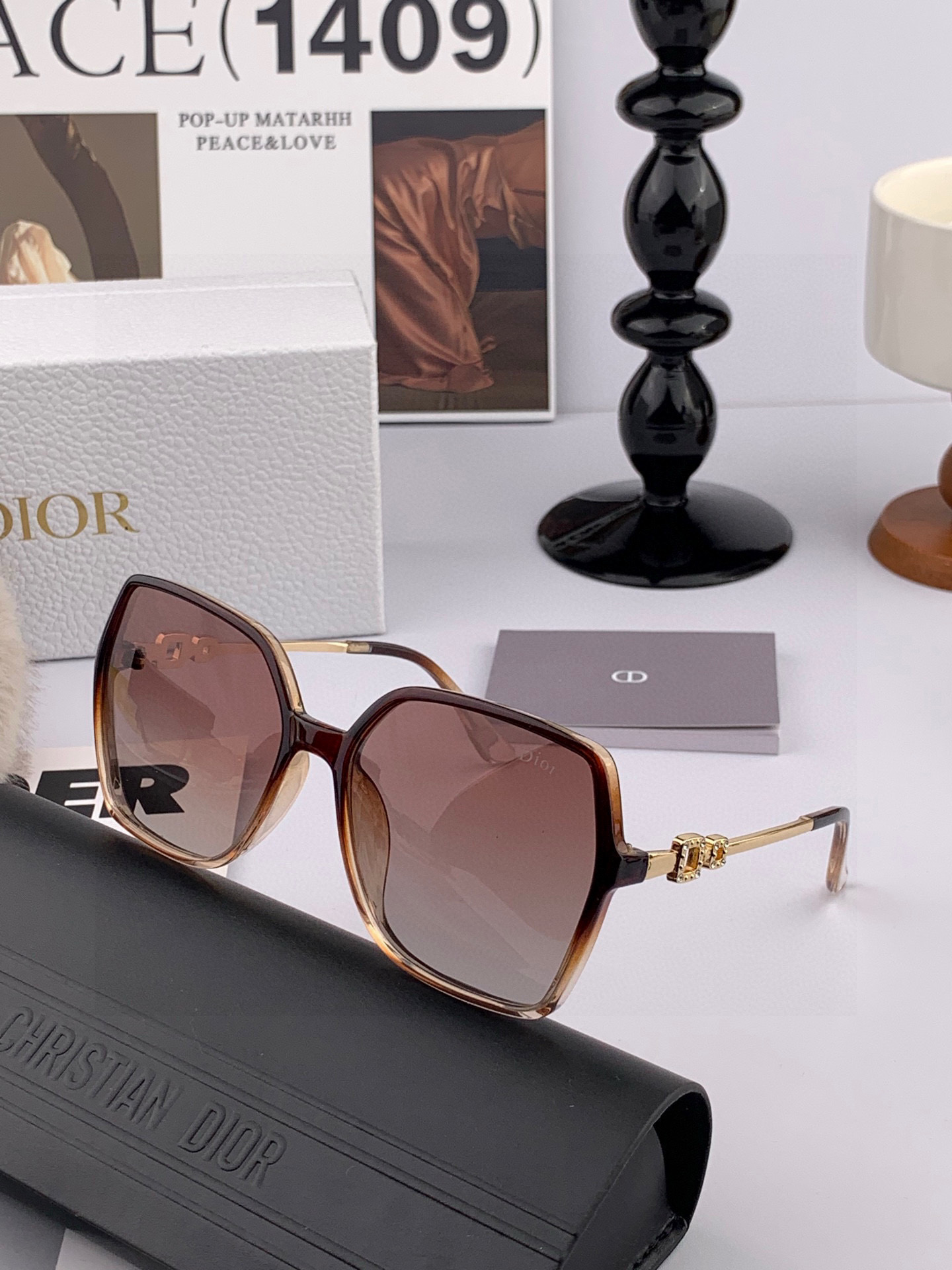  【DIOR】迪奥偏光太阳镜 时尚造型 开车驾驶镜时尚墨镜🌸世界顶级奢华品牌，品质保证！😍😍经典款, 明