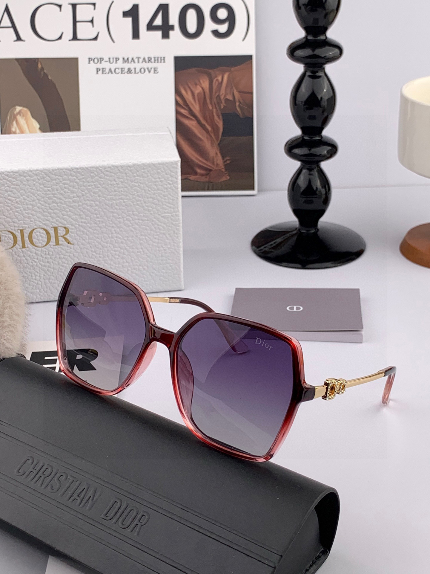  【DIOR】迪奥偏光太阳镜 时尚造型 开车驾驶镜时尚墨镜🌸世界顶级奢华品牌，品质保证！😍😍经典款, 明