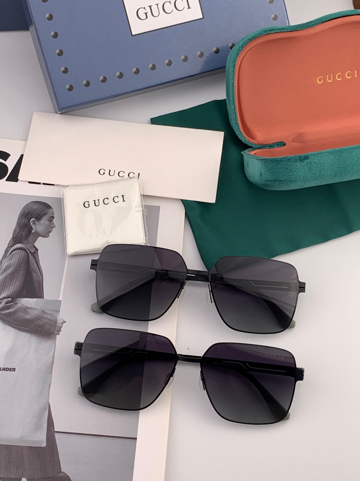 ♦️ GUCCI 2025新款男女情侣款太阳镜多边形墨镜iP电镀永不褪色 超轻超有弹性整幅眼镜无螺丝重要
