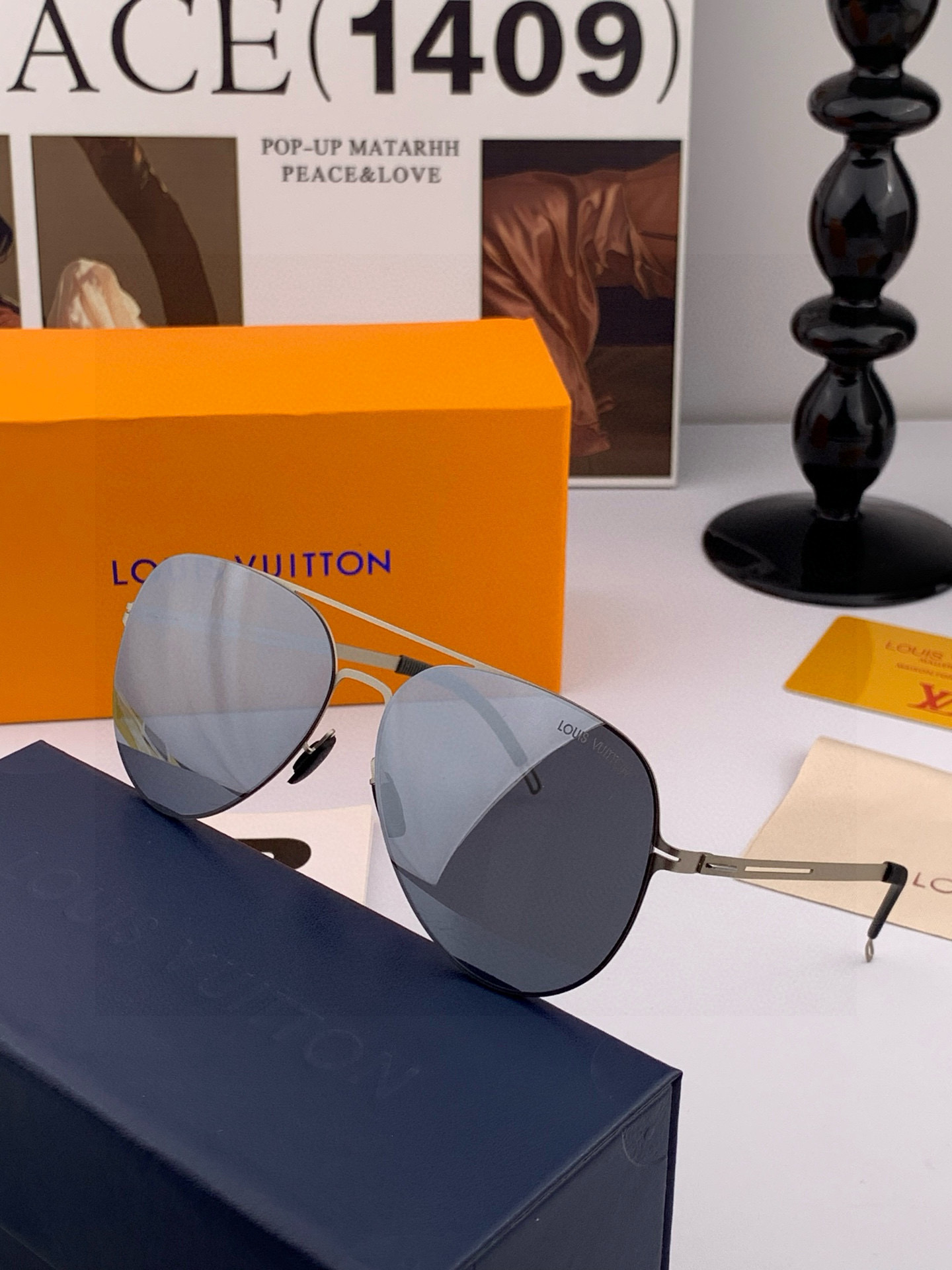 P300, the new male and female LV 2025, the polygonal sunglasses ip plating never fades - 图片 7