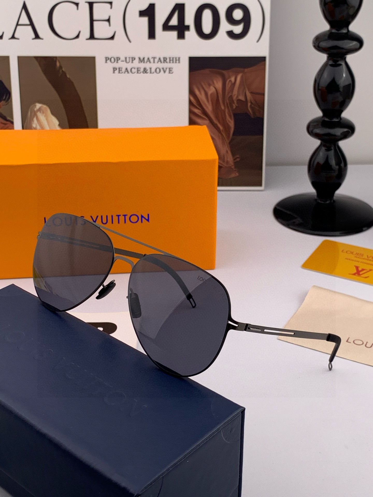 P300, the new male and female LV 2025, the polygonal sunglasses ip plating never fades - 图片 8