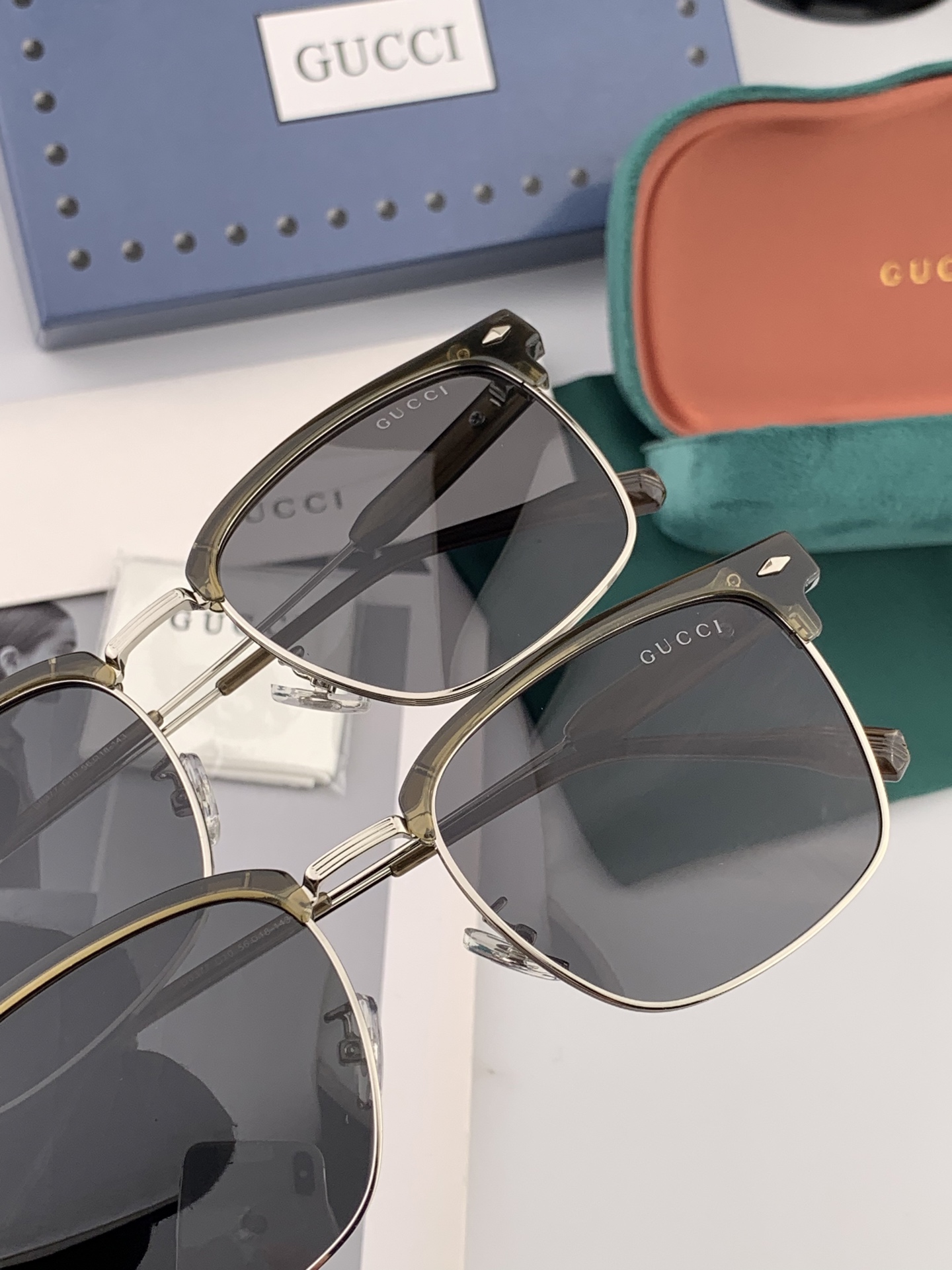 🔺 【GUCCI-偏光太阳镜】2025开春新款 潮流爆款 时尚方框偏光太阳镜 高品质 佩戴舒适 网红潮款