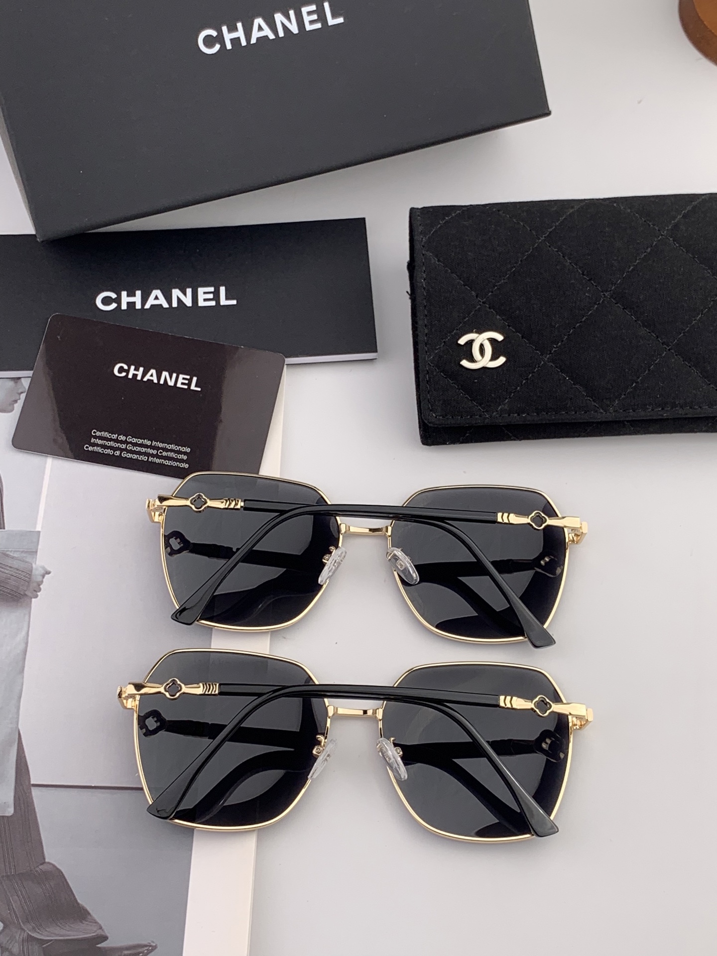    🔺 香奈儿 🔻2025官方新款 众多明星同款色‼️‼️新款大框偏光墨镜 🌈🌈宝丽来超清加厚太阳镜🔝