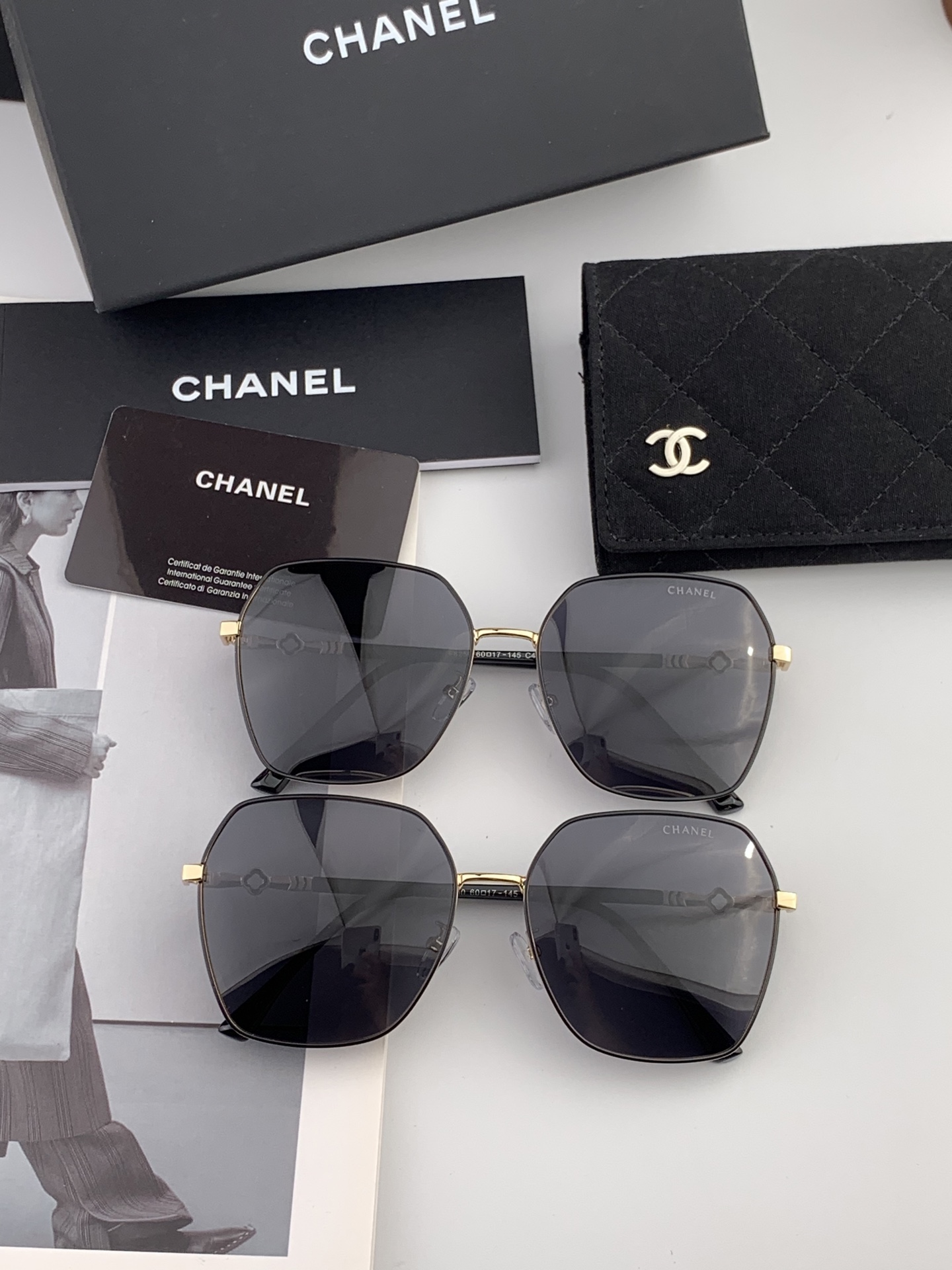    🔺 香奈儿 🔻2025官方新款 众多明星同款色‼️‼️新款大框偏光墨镜 🌈🌈宝丽来超清加厚太阳镜🔝