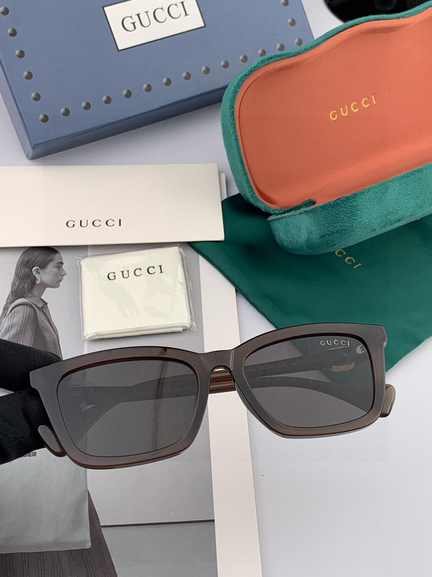  🔺 【GUCCI-偏光太阳镜】2025开春新款 潮流爆款 时尚方框偏光太阳镜 高品质 佩戴舒适 网红潮