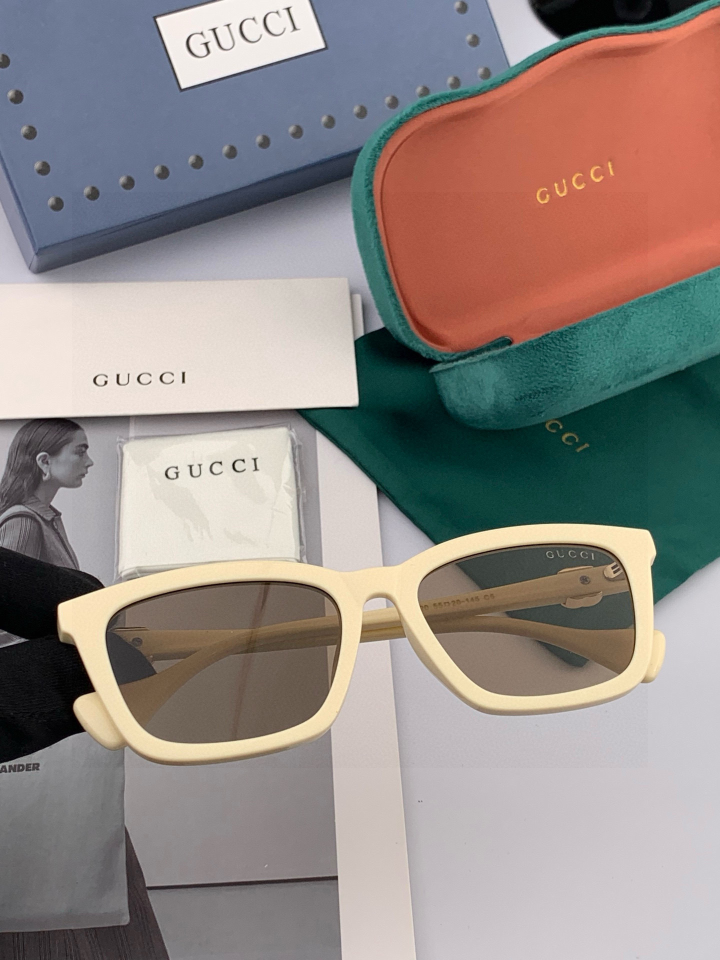  🔺 【GUCCI-偏光太阳镜】2025开春新款 潮流爆款 时尚方框偏光太阳镜 高品质 佩戴舒适 网红潮