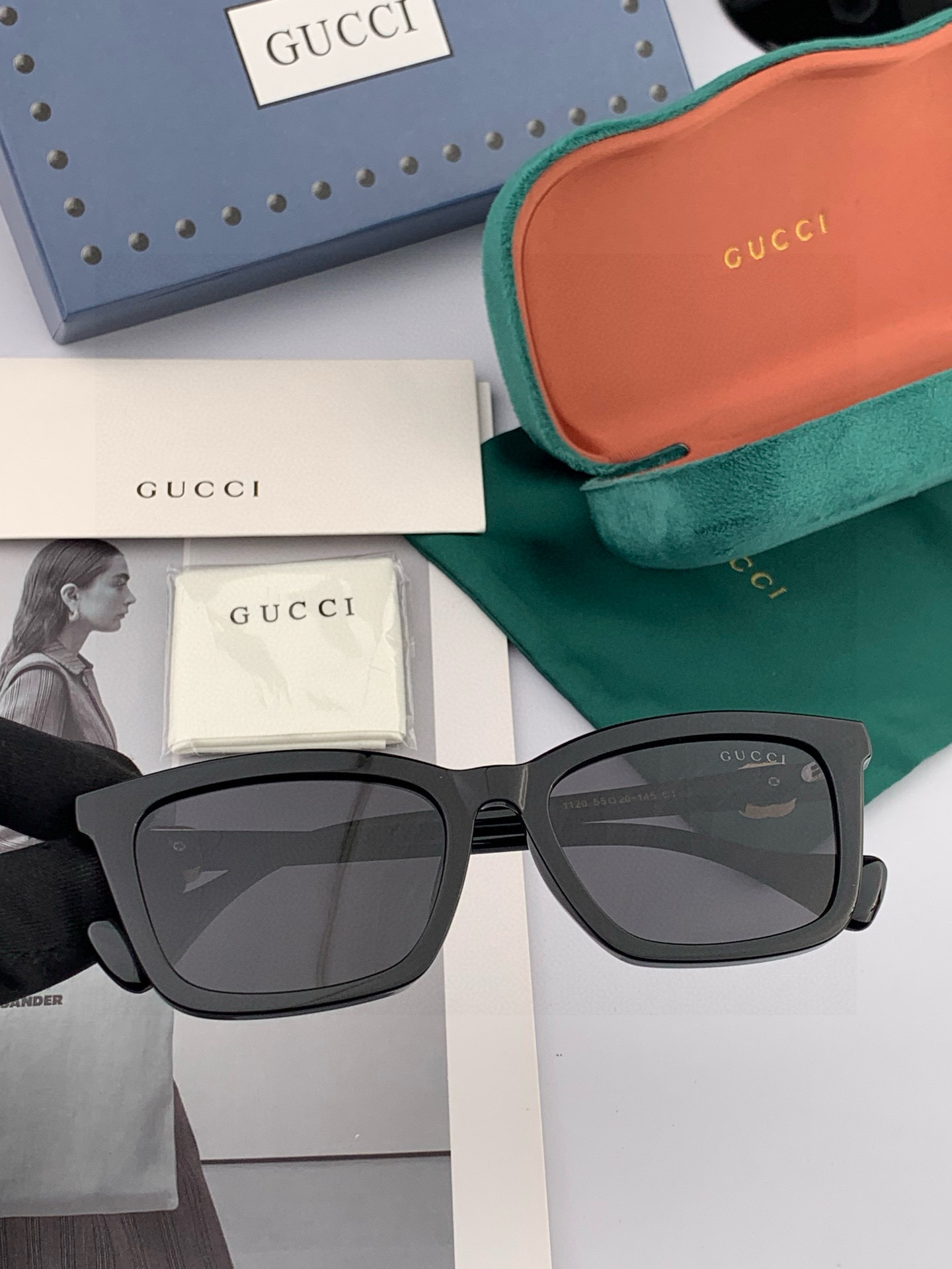 🔺 【GUCCI-偏光太阳镜】2025开春新款 潮流爆款 时尚方框偏光太阳镜 高品质 佩戴舒适 网红潮