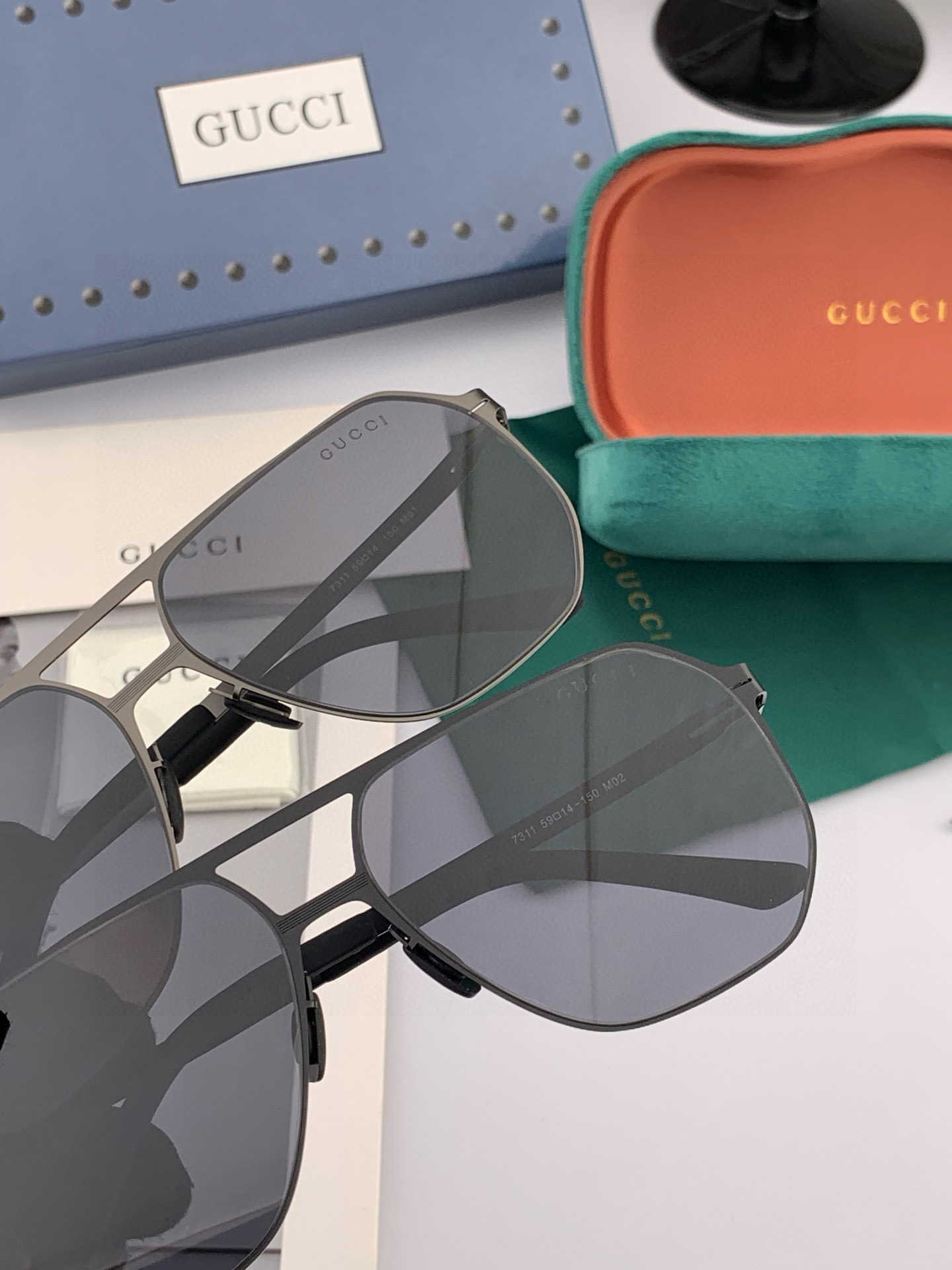 ♦️ GUCCI 2025新款男女情侣款太阳镜多边形墨镜iP电镀永不褪色 超轻超有弹性整幅眼镜无螺丝重要