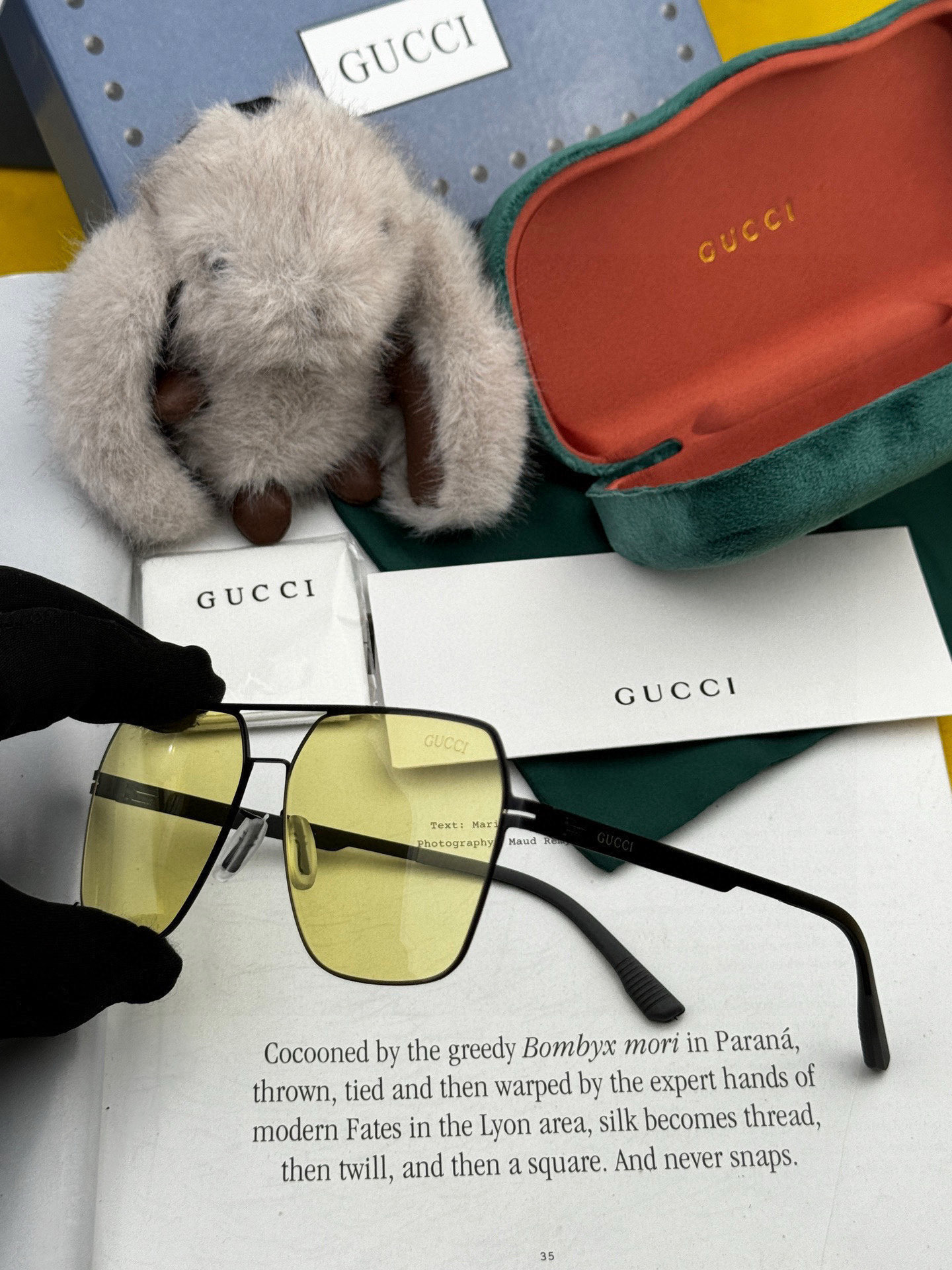       GUCC* 2025 新款男女情侣款太阳iP电镀永不褪色 卖点：超轻超有弹性整幅眼镜无螺丝重