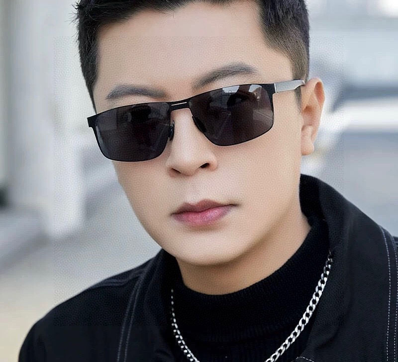         GUCCI 男款炫彩飞行员偏光太阳镜 ❤️材质：高清尼龙加厚卡槽高清偏光镜片 🌹无边框镜