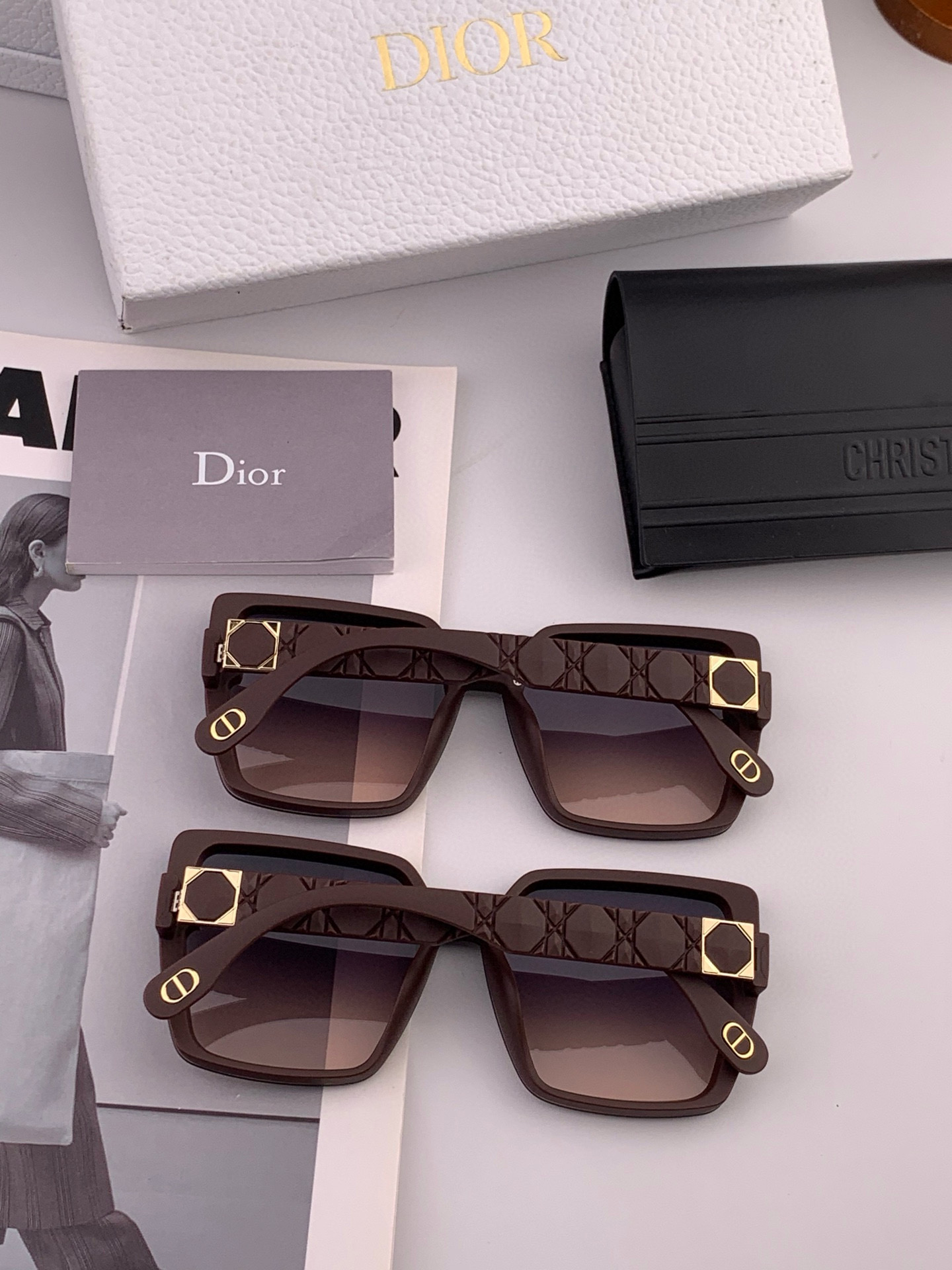  🔺 【DIOR-迪奥】2025开春新款 潮流爆款 时尚方框偏光太阳镜 高品质 佩戴舒适 网红潮款墨镜 