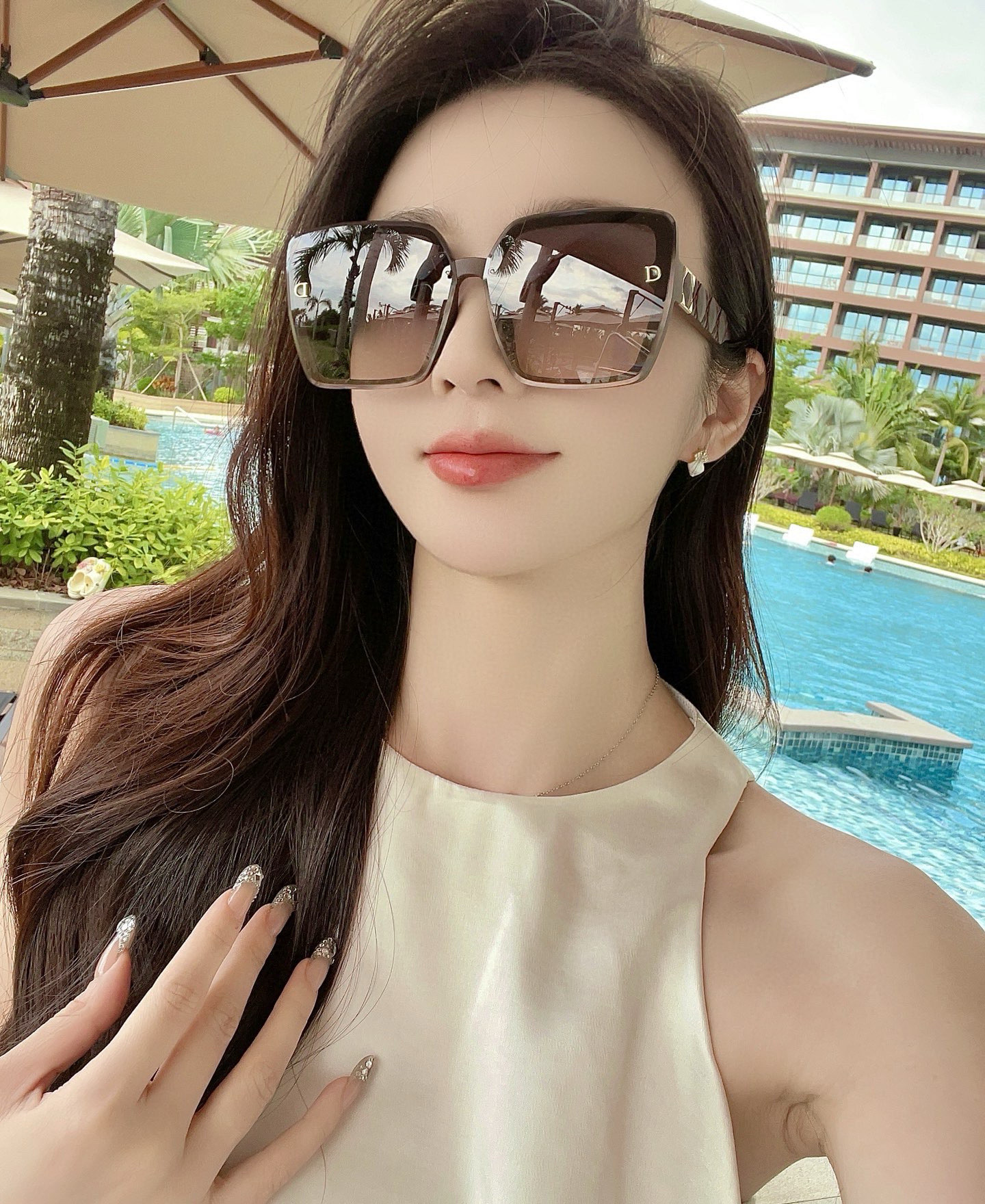  🔺 【DIOR-迪奥】2025开春新款 潮流爆款 时尚方框偏光太阳镜 高品质 佩戴舒适 网红潮款墨镜 