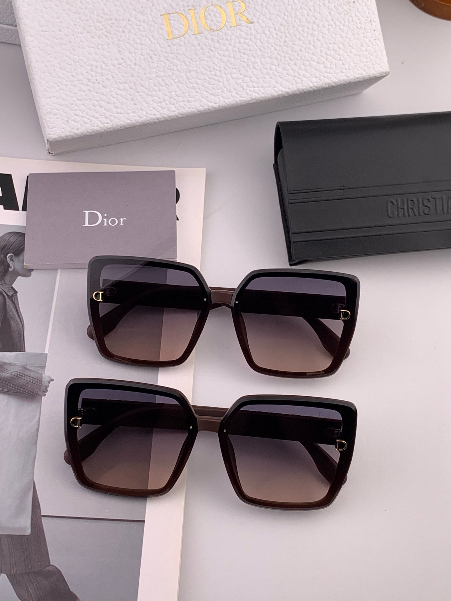  🔺 【DIOR-迪奥】2025开春新款 潮流爆款 时尚方框偏光太阳镜 高品质 佩戴舒适 网红潮款墨镜 
