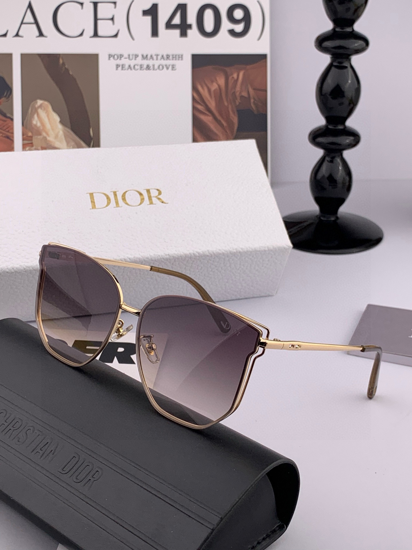 🔺 【DIOR-迪奥】2025开春新款 潮流爆款 时尚方框太阳镜 高品质 佩戴舒适 网红潮款墨镜 型号：
