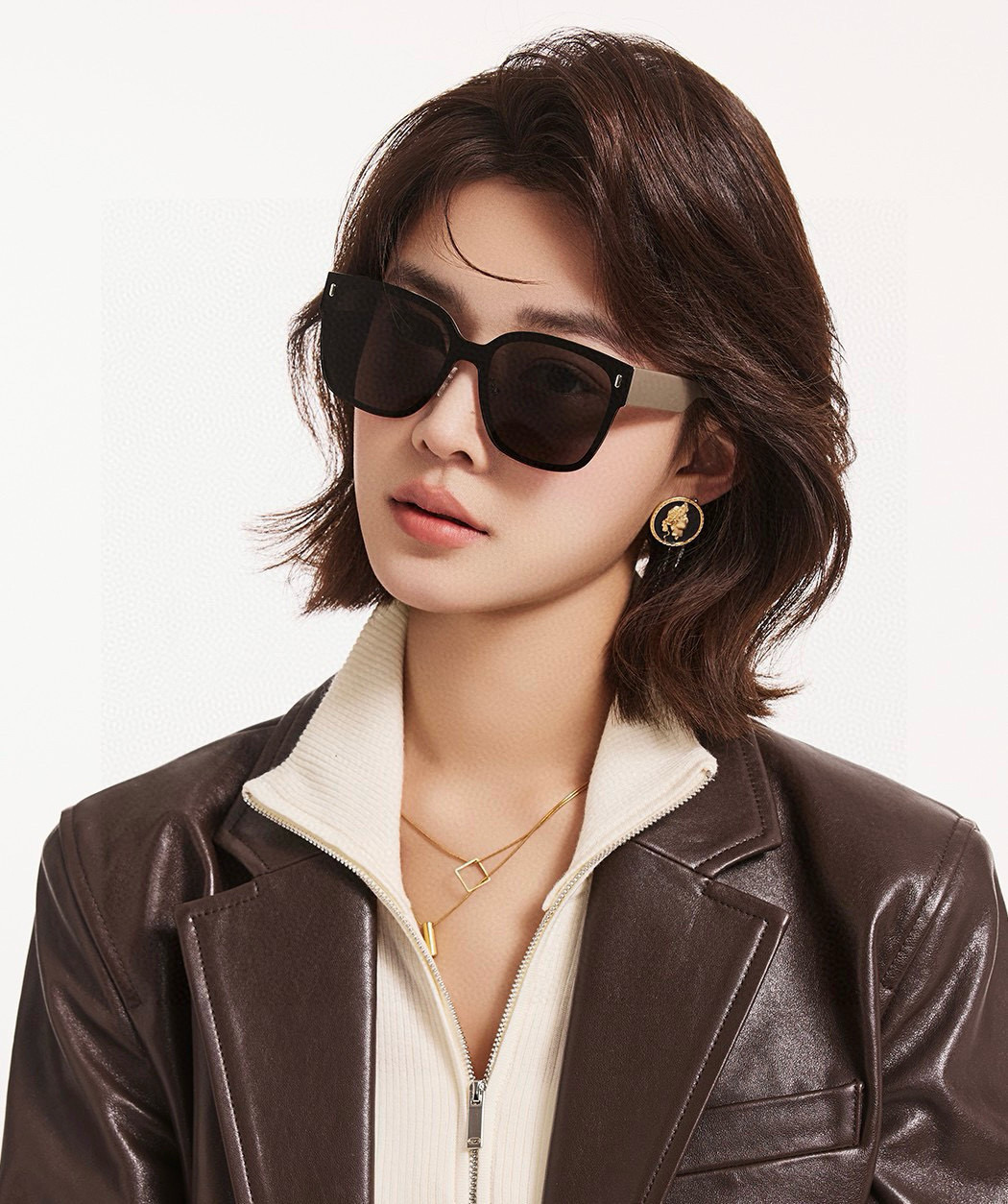   GUCCI  新款连体尼龙偏光太眼镜，情侣款时尚方框太阳镜佩戴舒适网红潮流款墨镜，大气女人范儿，大脸