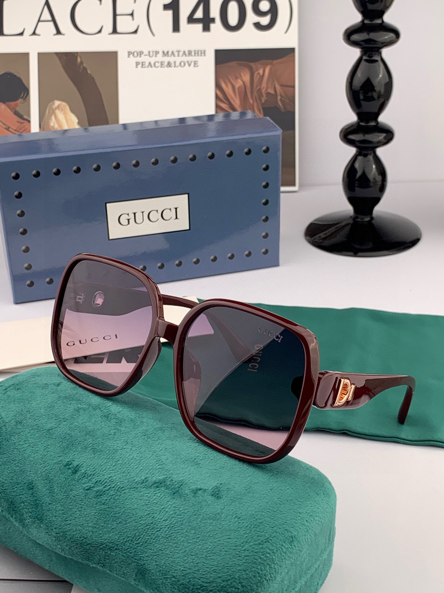  🔺GUCCI🔻古驰 GG圆框太阳镜 完美品质 🎓独特设计  适合各种脸型 亮相时装周 超时尚百搭 实物