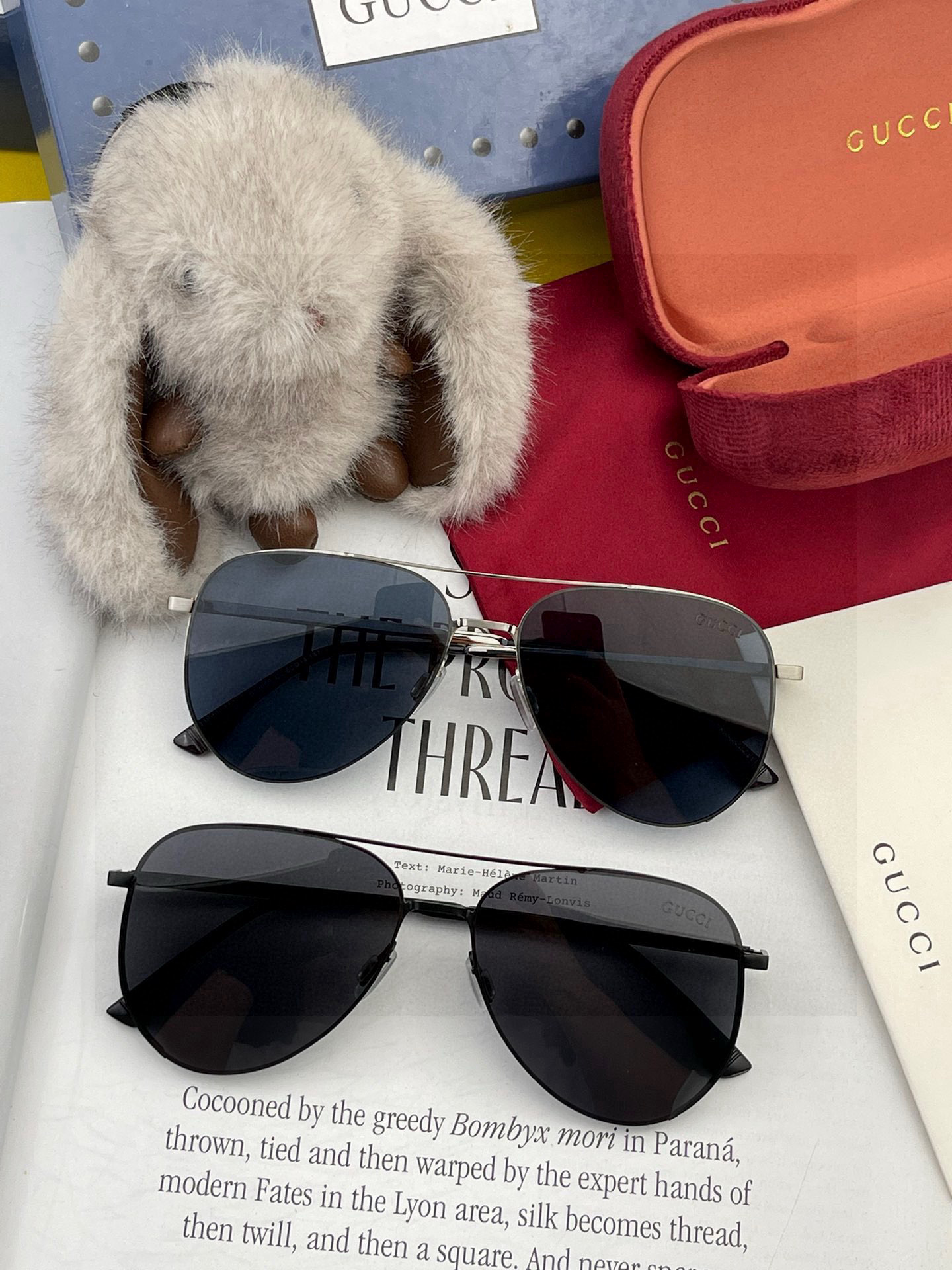         GUCCI 男款炫彩飞行员偏光太阳镜 ❤️材质：高清尼龙加厚卡槽高清偏光镜片 🌹无边框镜