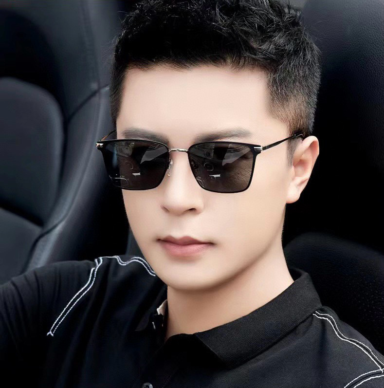        GUCCI 男款炫彩飞行员偏光太阳镜 ❤️材质：高清尼龙加厚卡槽高清偏光镜片 🌹无边框镜架