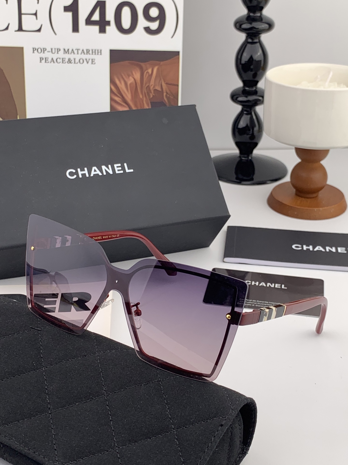  CHANE 香奈儿🌋☔️时尚无框太阳镜镜片 顶级奢侈品强 高品质胜利亲亲🍦🍨 得意 气质非凡😄 🍫🍪女