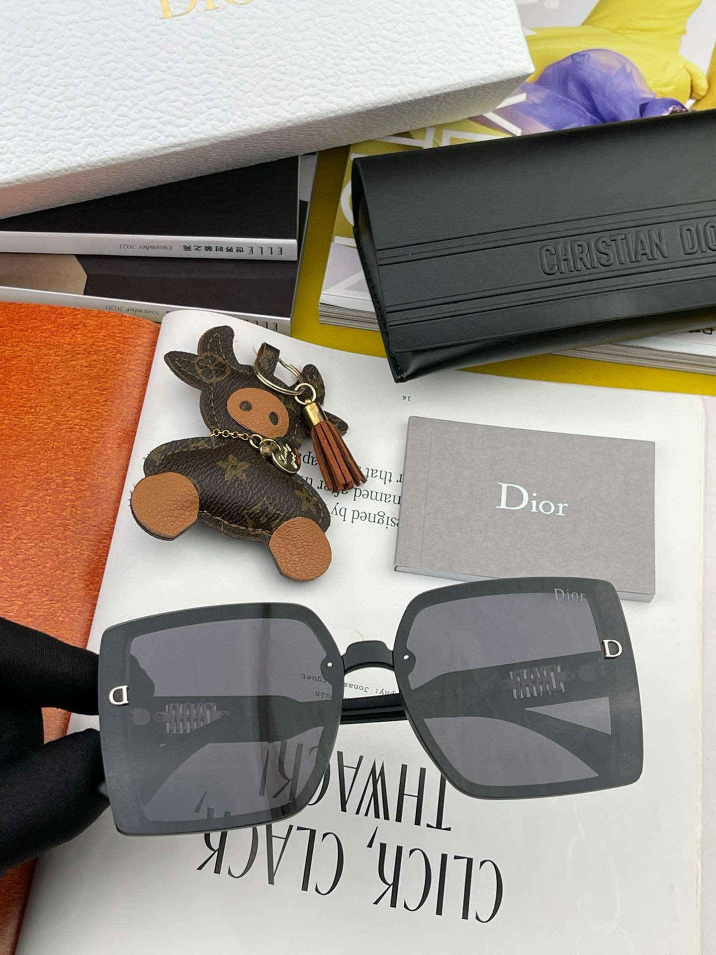  🔺 【DIOR-迪奥】2025开春新款 潮流爆款 时尚方框偏光太阳镜 高品质 佩戴舒适 网红潮款墨镜 