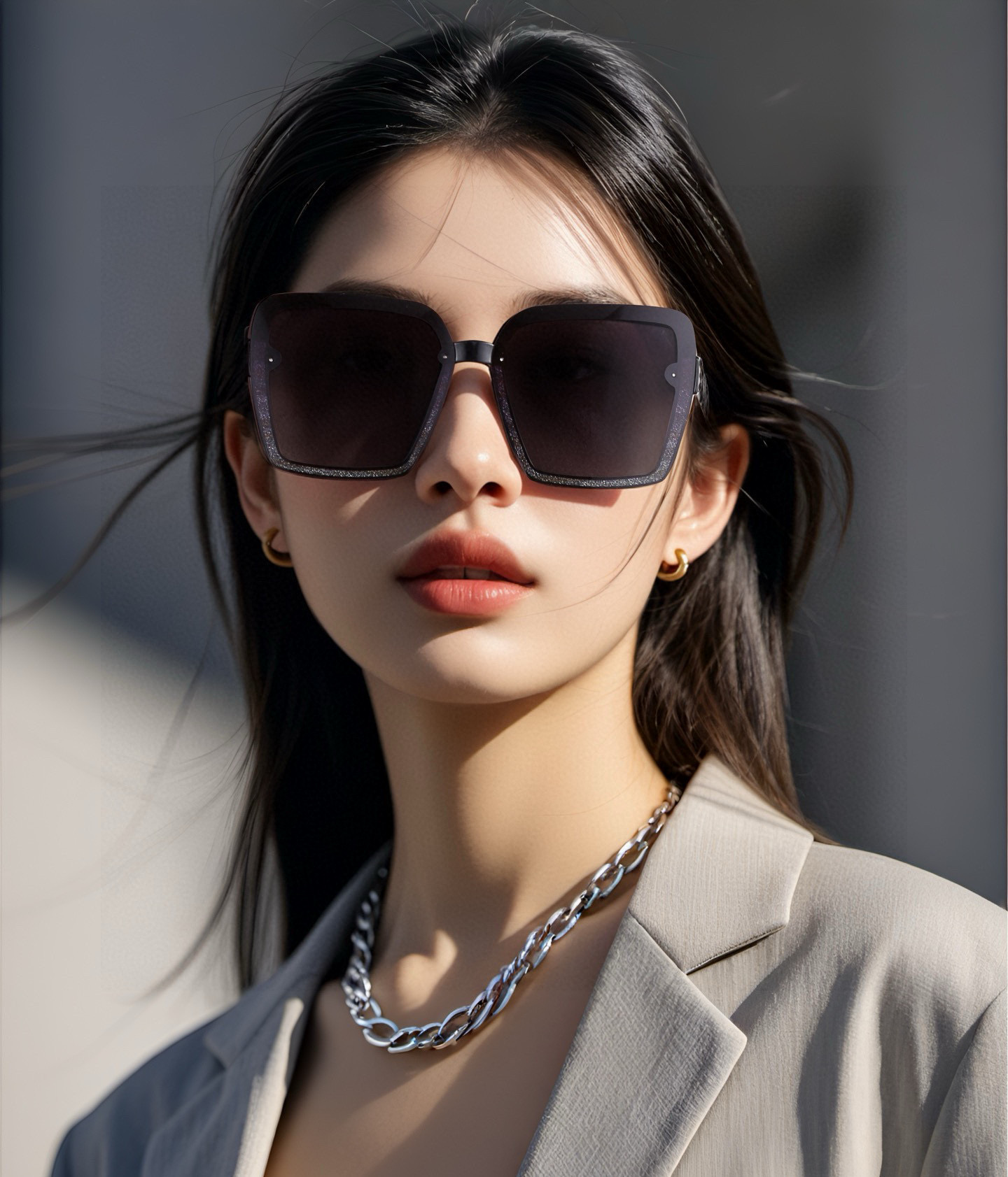  🔺 【DIOR-迪奥】2025开春新款 潮流爆款 时尚方框偏光太阳镜 高品质 佩戴舒适 网红潮款墨镜 