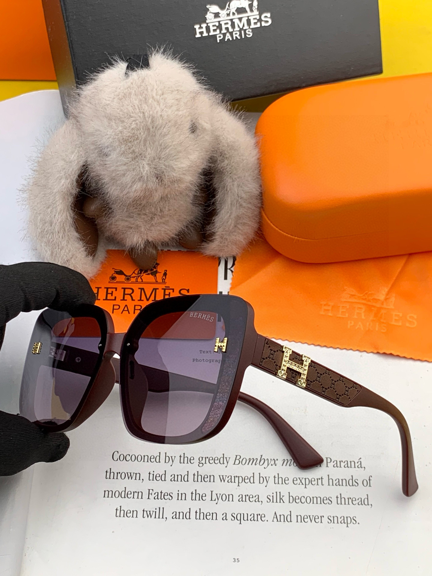   【TR偏光系列】爱马仕   经典的方框设计，不挑脸型，无论搭配大衣还是连衣裙都非常显气质尼龙偏光镜片