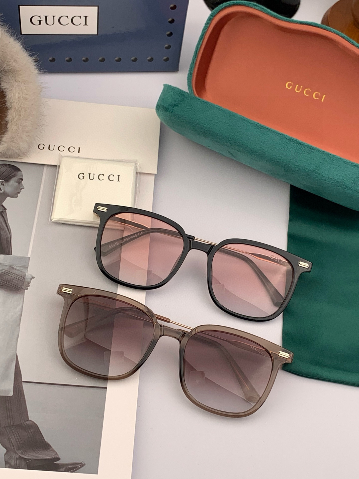  2025新款！新款出货！
女士高清加厚偏光太阳镜🕶️ 🎉💍新款GUCCI偏光太阳镜得意开车驾驶镜时尚墨