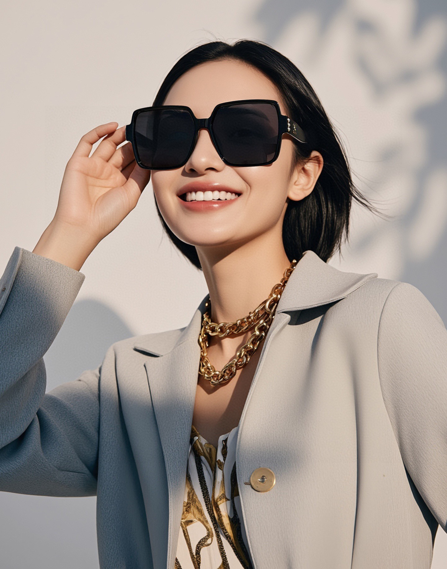  【CHANEL】香奈儿 2025新款潮流爆款 时尚方框太阳镜 佩戴舒适 网红潮款墨镜  女士高清加厚偏