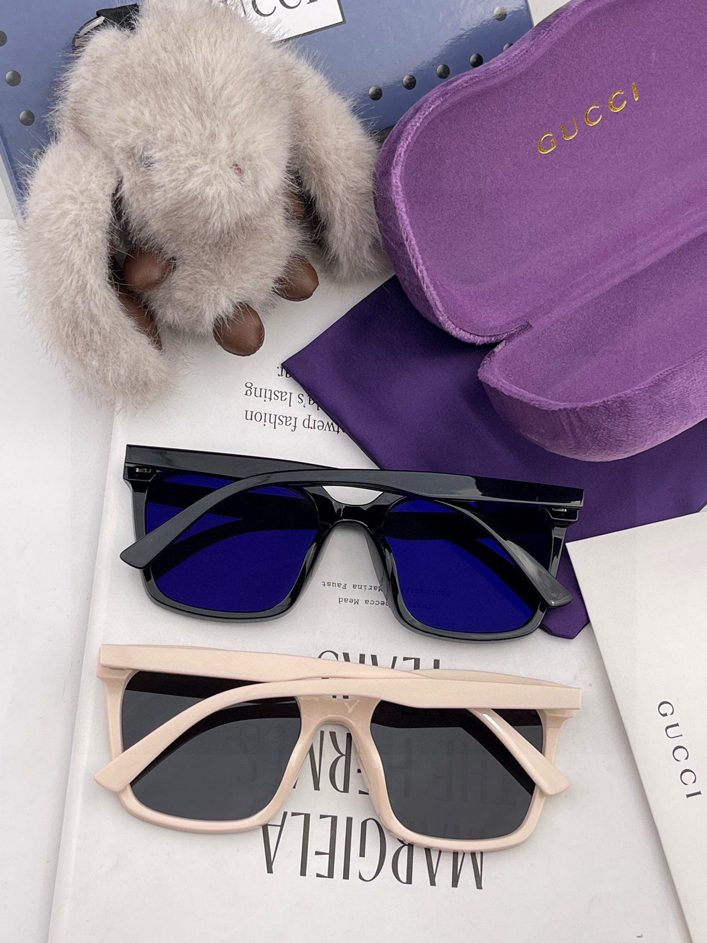 🔺 【GUCCI】2025开春新款 潮流爆款 时尚方框偏光太阳镜 高品质 佩戴舒适 网红潮款墨镜 女士高