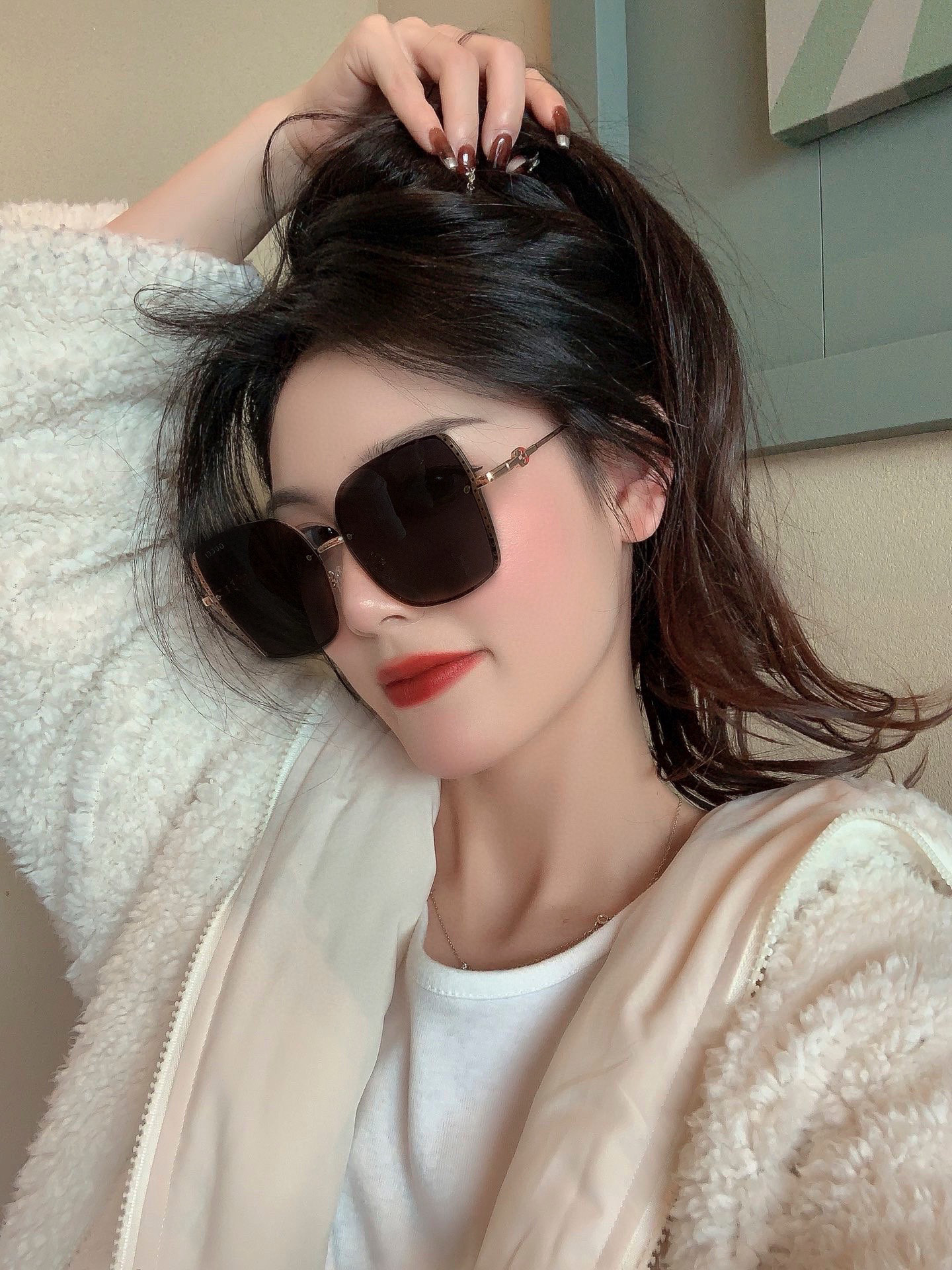   GUCCI-古驰意大利进口🇮🇹时尚潮流奢华装饰太阳眼镜 高清偏光太阳镜明星海报款 超高复杂工艺 立体