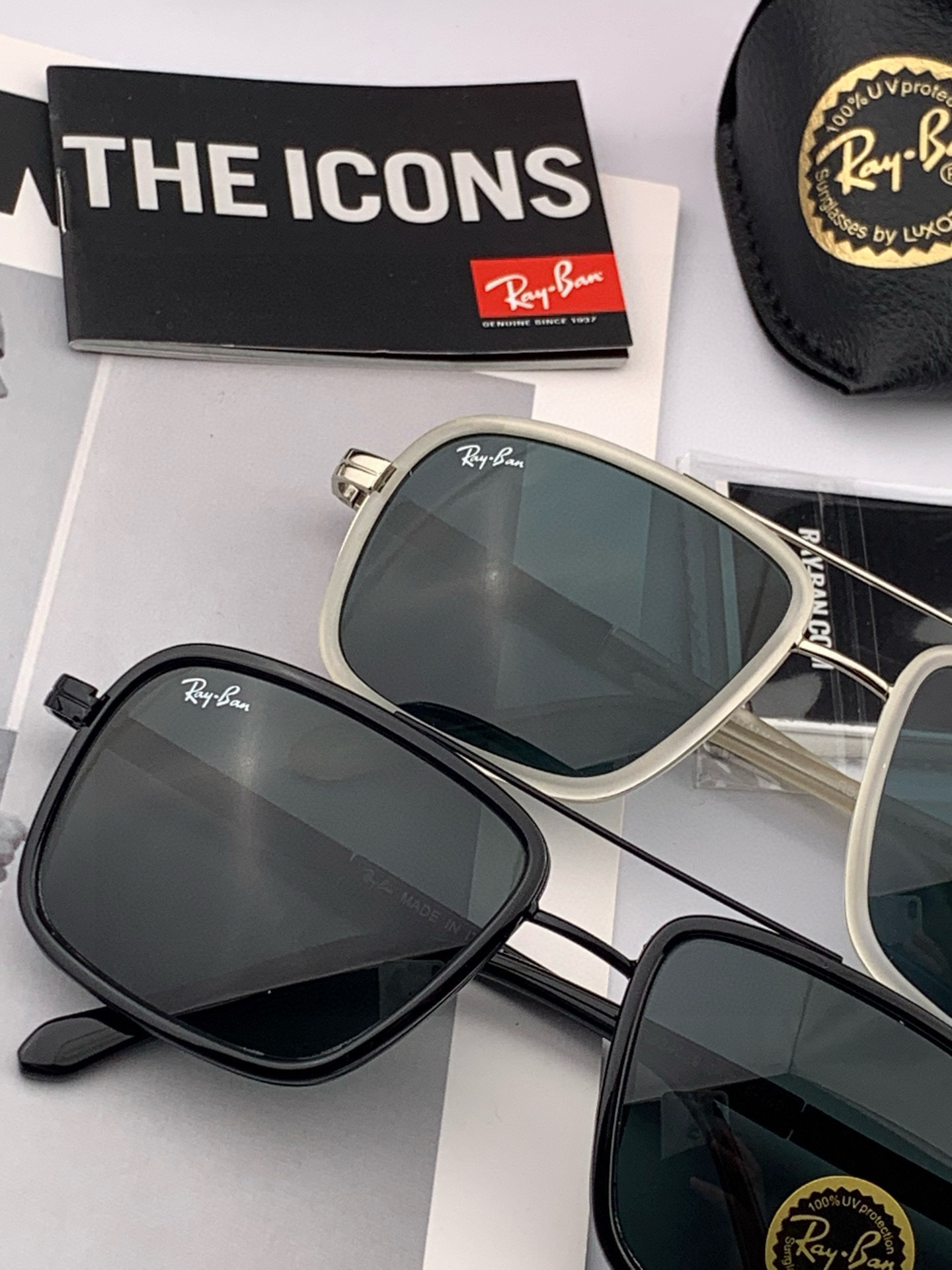  官方同步 品牌雷朋经典男女士玻璃太阳镜          材质：美国宝丽来高清防爆钢化玻璃镜片 型号：