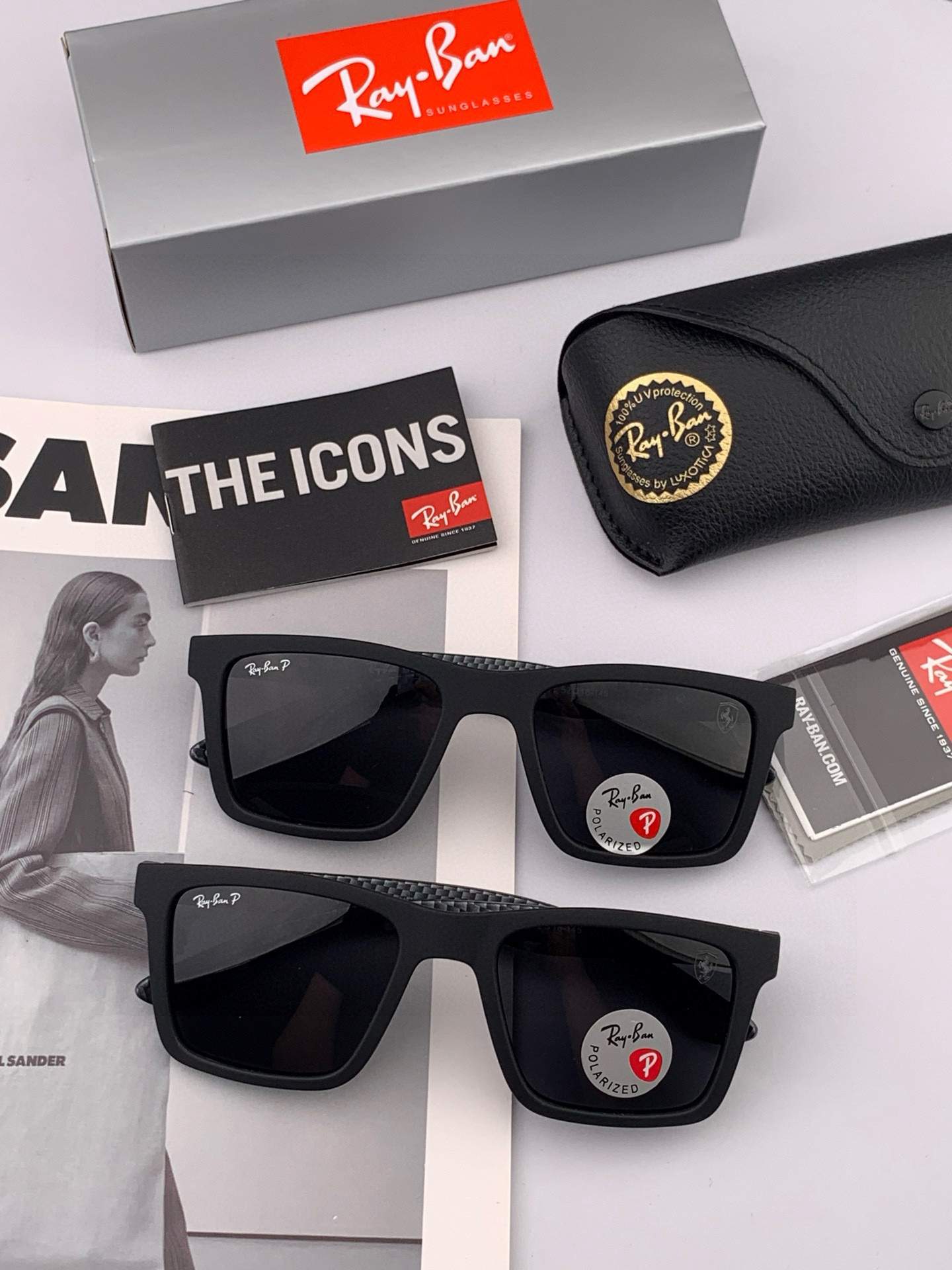  官方同步 品牌雷朋经典男女士玻璃太阳镜          材质：美国宝丽来高清防爆钢化玻璃镜片 型号：