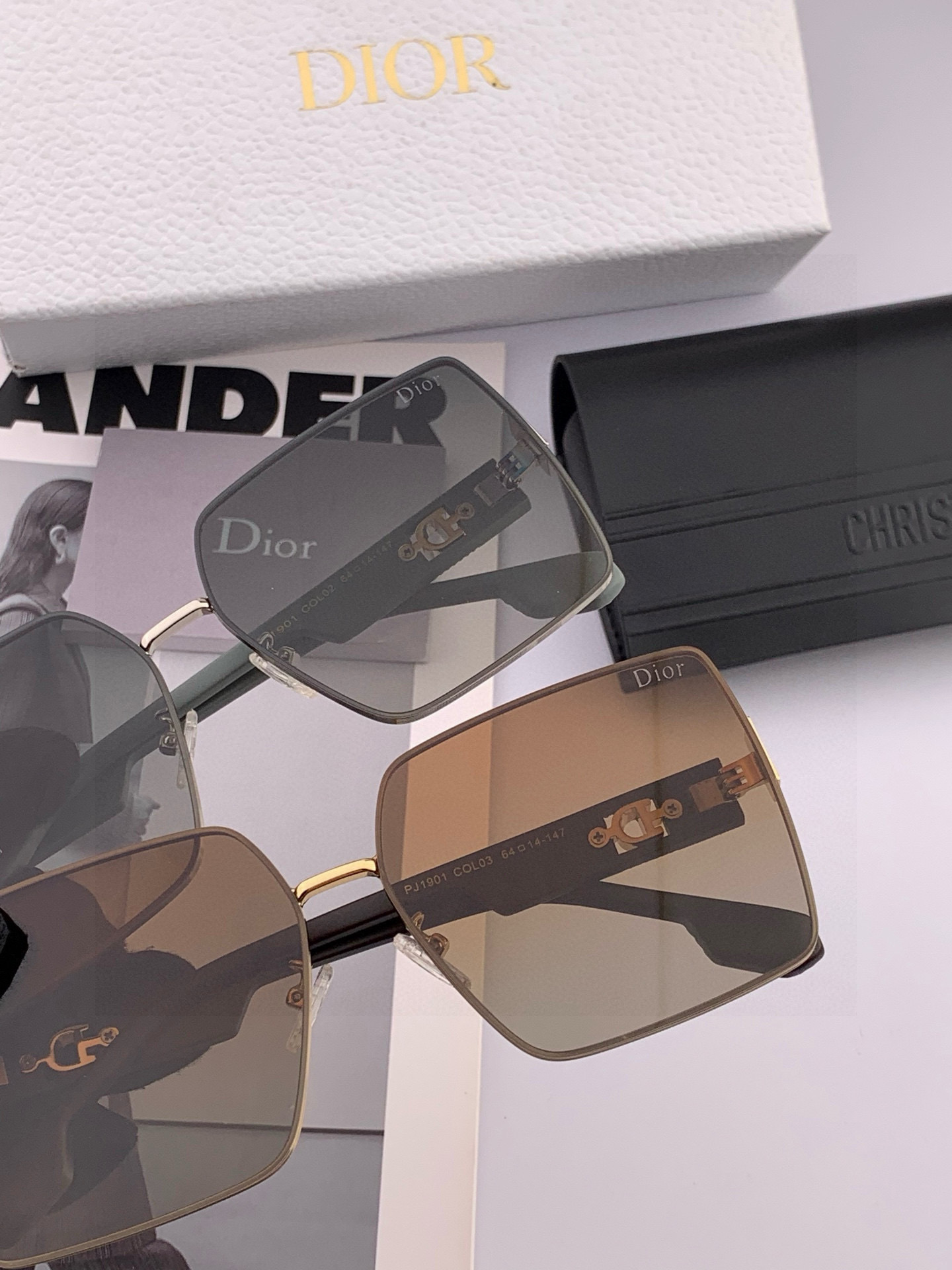  🔺 【DIOR-迪奥】2025开春新款 潮流爆款 时尚方框尼龙太阳镜 高品质 佩戴舒适 网红潮款墨镜 