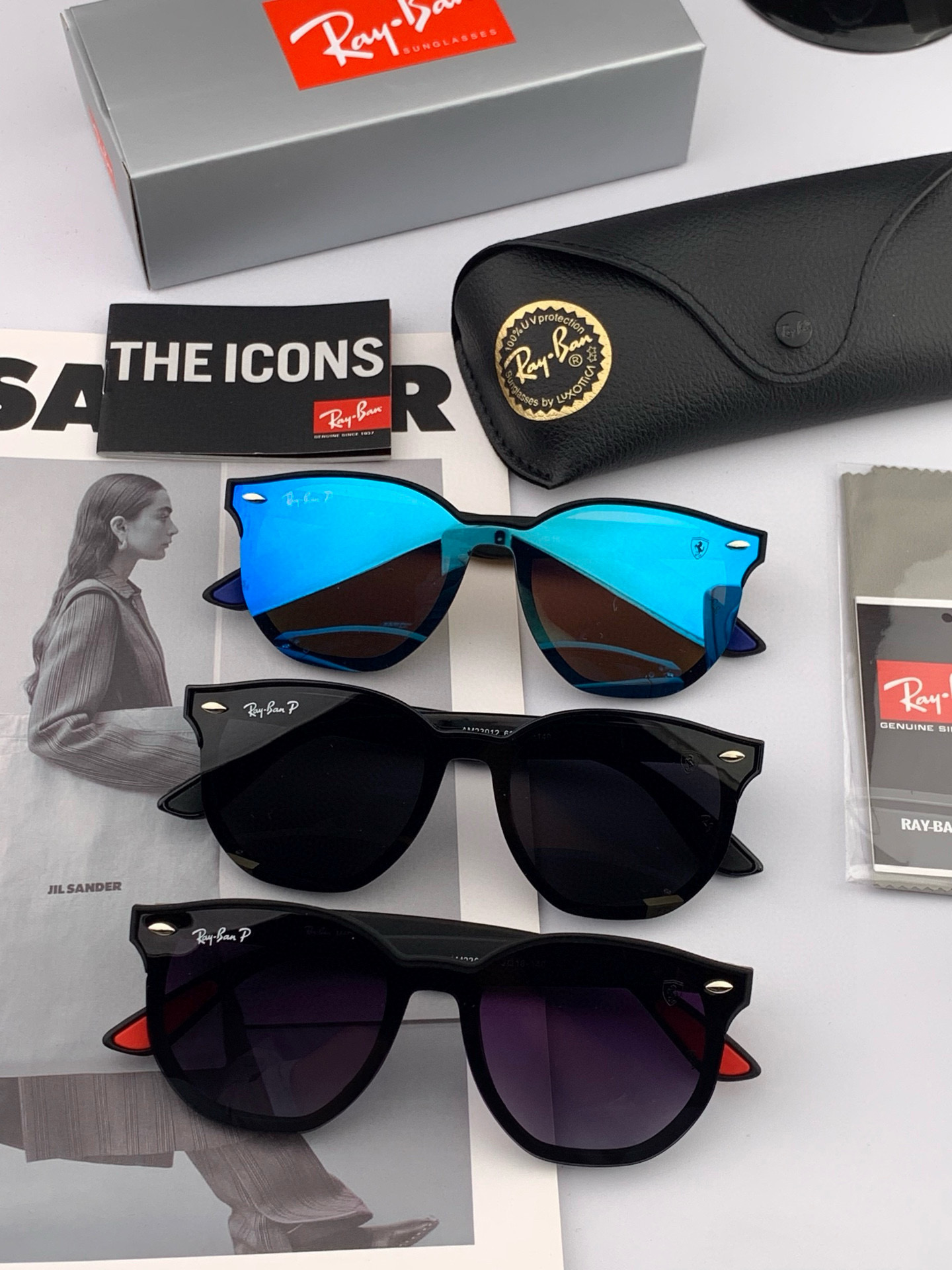  官方同步 品牌雷朋经典男女士玻璃太阳镜          材质：美国宝丽来高清防爆钢化玻璃镜片 型号：