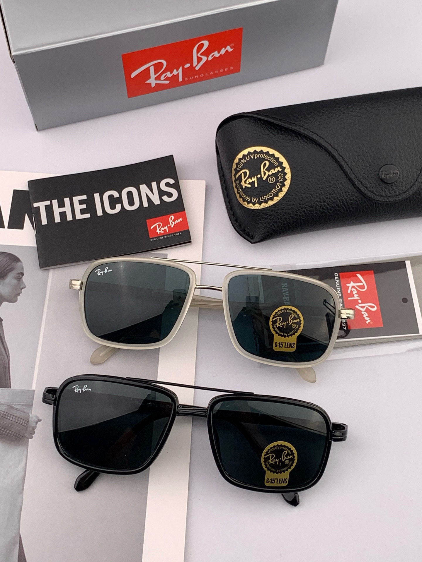  官方同步 品牌雷朋经典男女士玻璃太阳镜          材质：美国宝丽来高清防爆钢化玻璃镜片 型号：