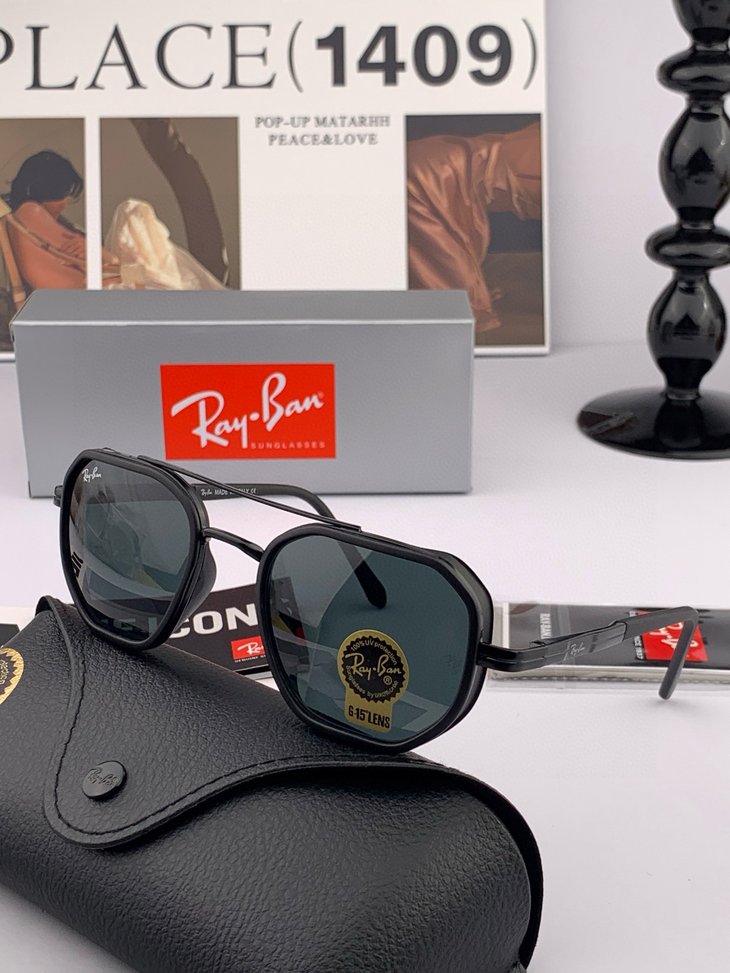  官方同步 品牌雷朋经典男女士玻璃太阳镜          材质：美国宝丽来高清防爆钢化玻璃镜片 型号：