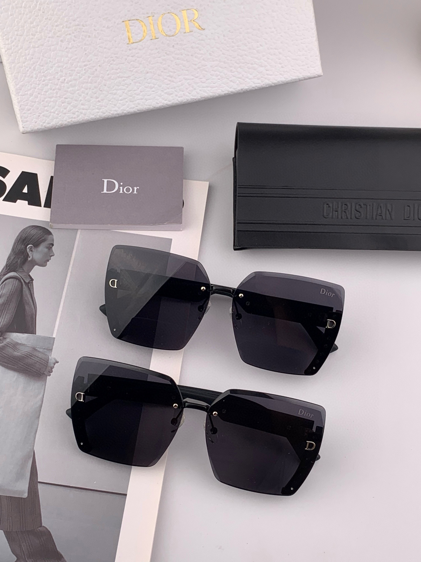  🔺 【DIOR-迪奥】2025开春新款 潮流爆款 时尚方框太阳镜 高品质 佩戴舒适 网红潮款墨镜 女士