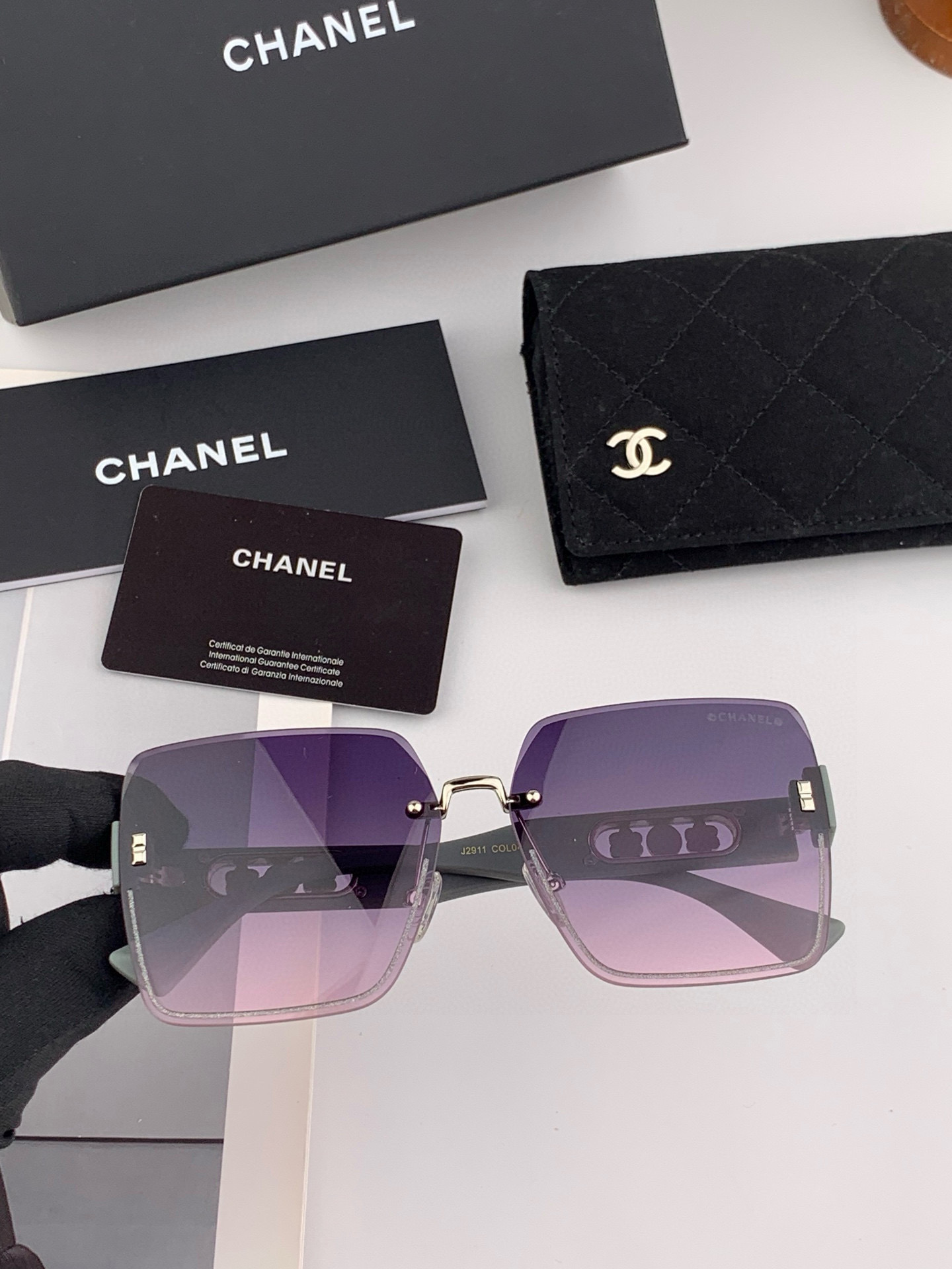  🔺 【香奈儿】2025开春新款 潮流爆款 时尚方框太阳镜 高品质 佩戴舒适 网红潮款墨镜 女士高清加厚