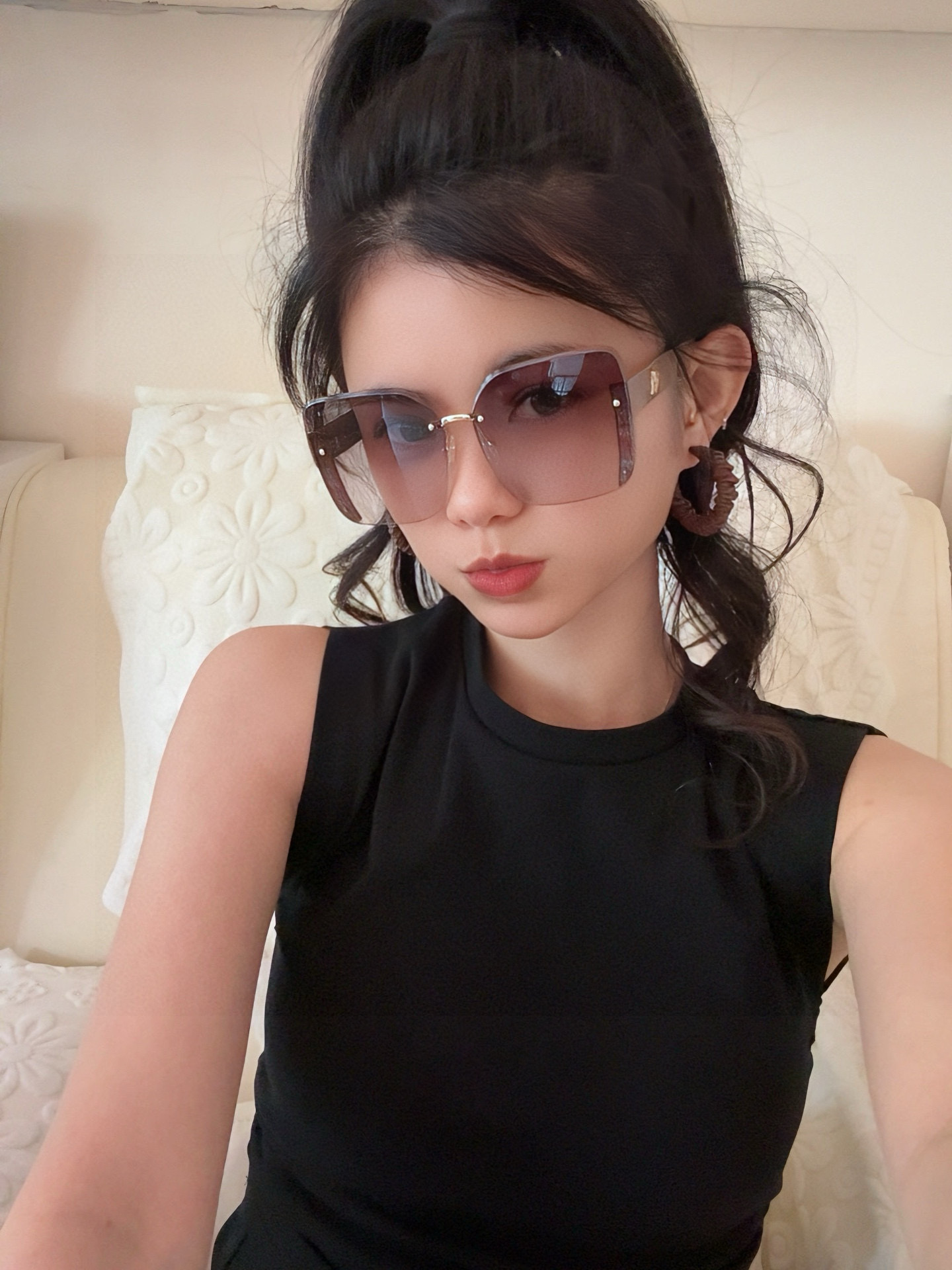 🔺 【香奈儿】2025开春新款 潮流爆款 时尚方框太阳镜 高品质 佩戴舒适 网红潮款墨镜 女士高清加厚偏