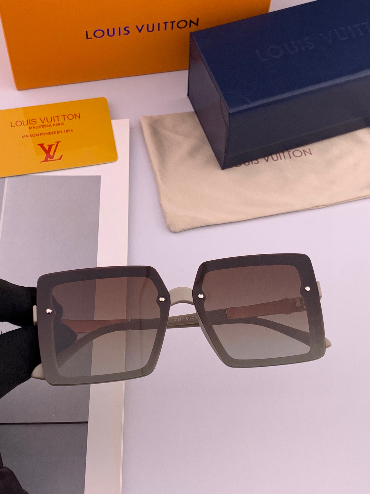    【TR偏光系列】lv大框太阳镜墨镜经典的方框设计，不挑脸型，无论搭配大衣还是连衣裙都非常显气质偏光