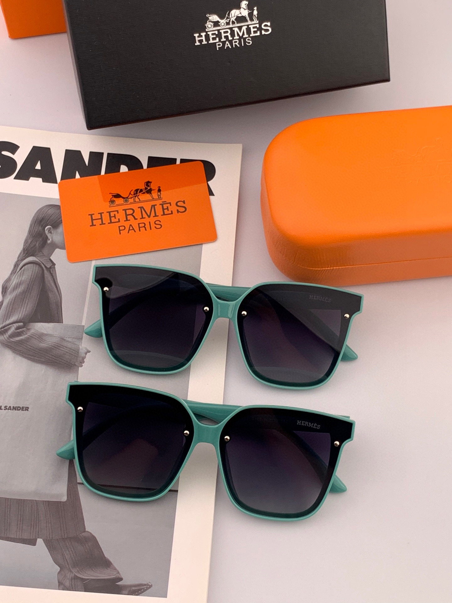    【偏光系列太阳镜】HERMES 爱马仕 🎈原版出货 网红超爆款💙经典奢华全球风强酷亲亲 时尚方框太