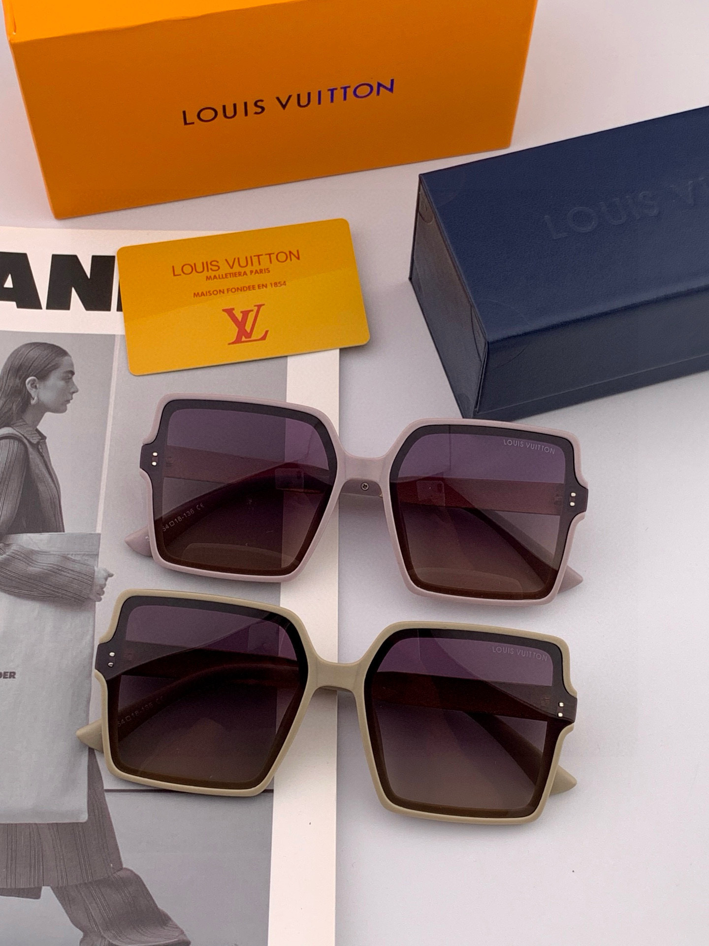  【TR尼龙偏光系列】lv大框太阳镜墨镜经典的方框设计，不挑脸型，无论搭配大衣还是连衣裙都非常显气质尼龙