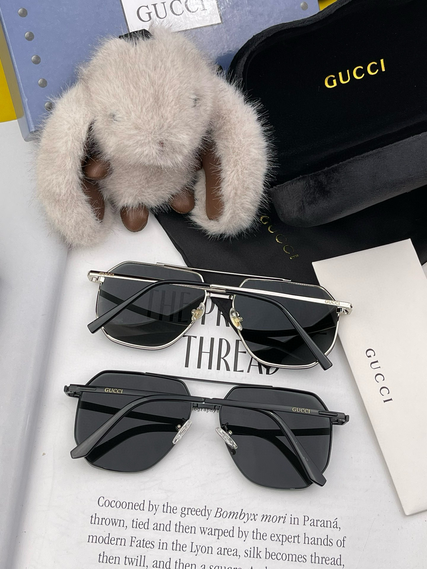      GUCCI 男款炫彩飛行員偏光太陽鏡 ❤️材質：高清尼龍加厚卡槽高清偏光鏡片 🌹無邊框鏡架💕顏
